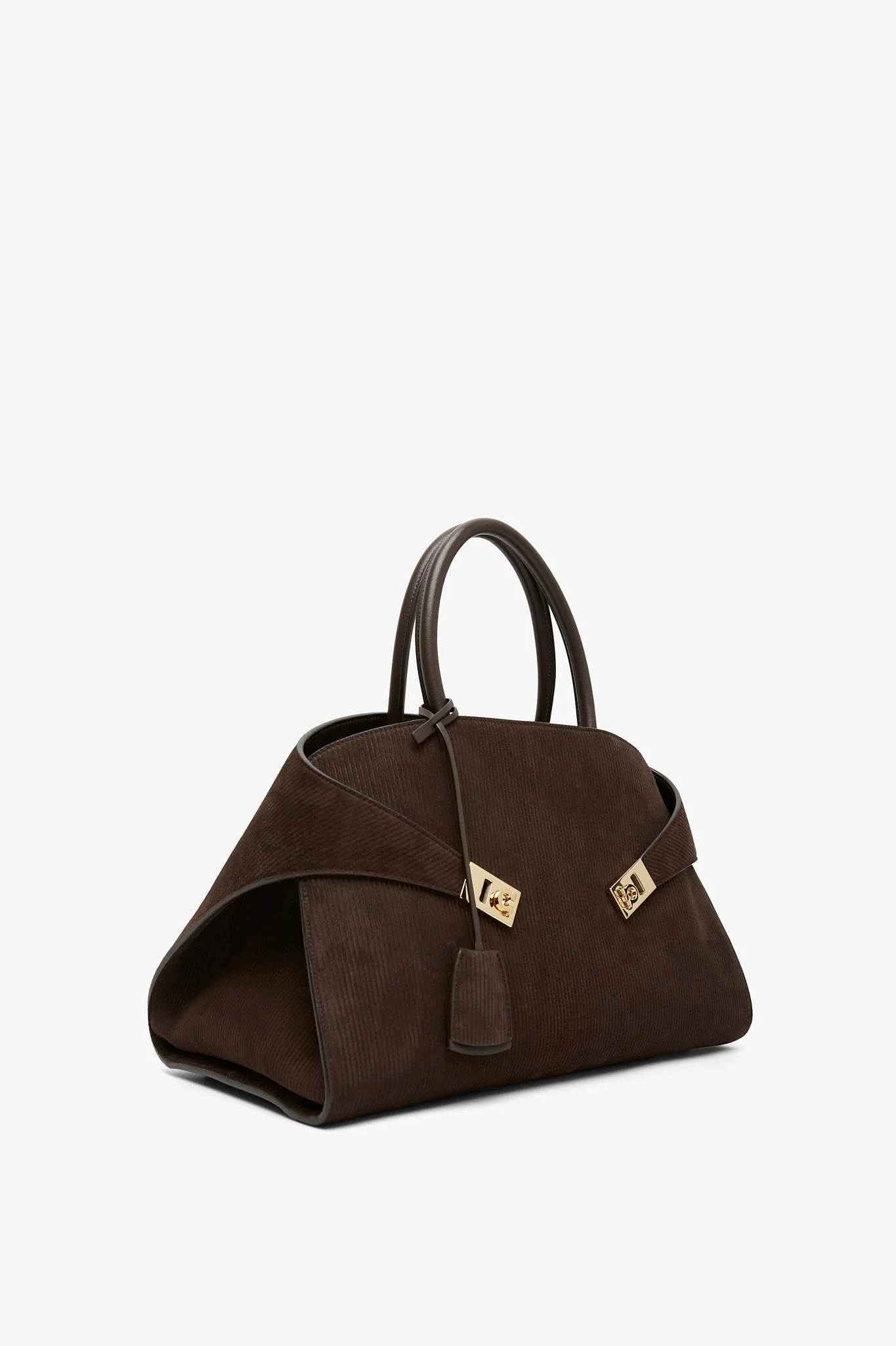 Hug M brown suede top handle bag - Image 3
