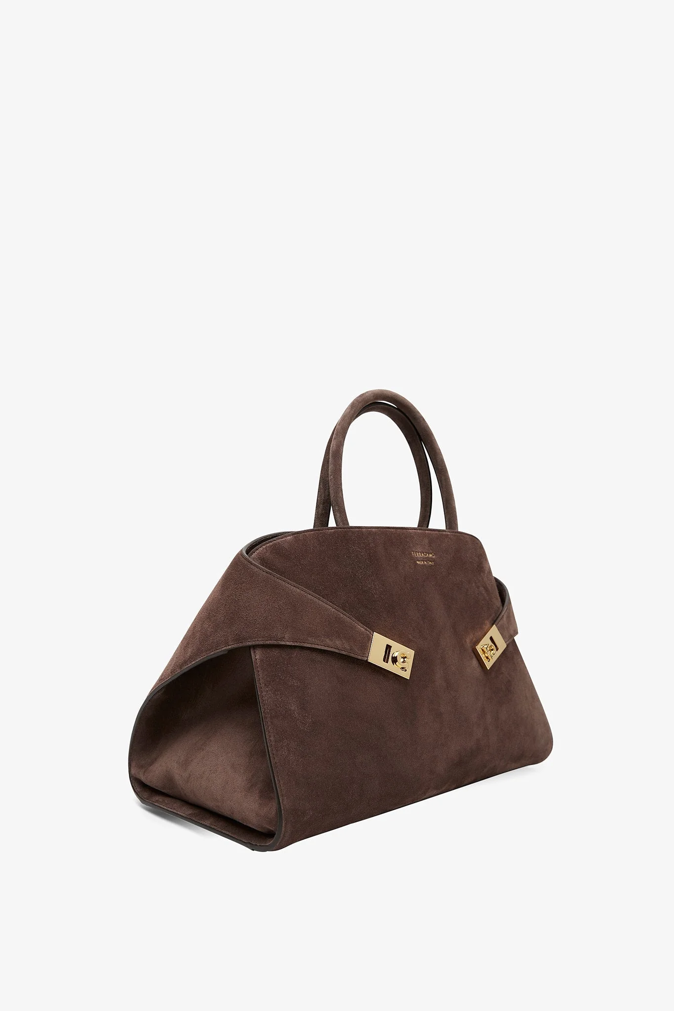 Hug medium dark brown top handle bag - Image 2