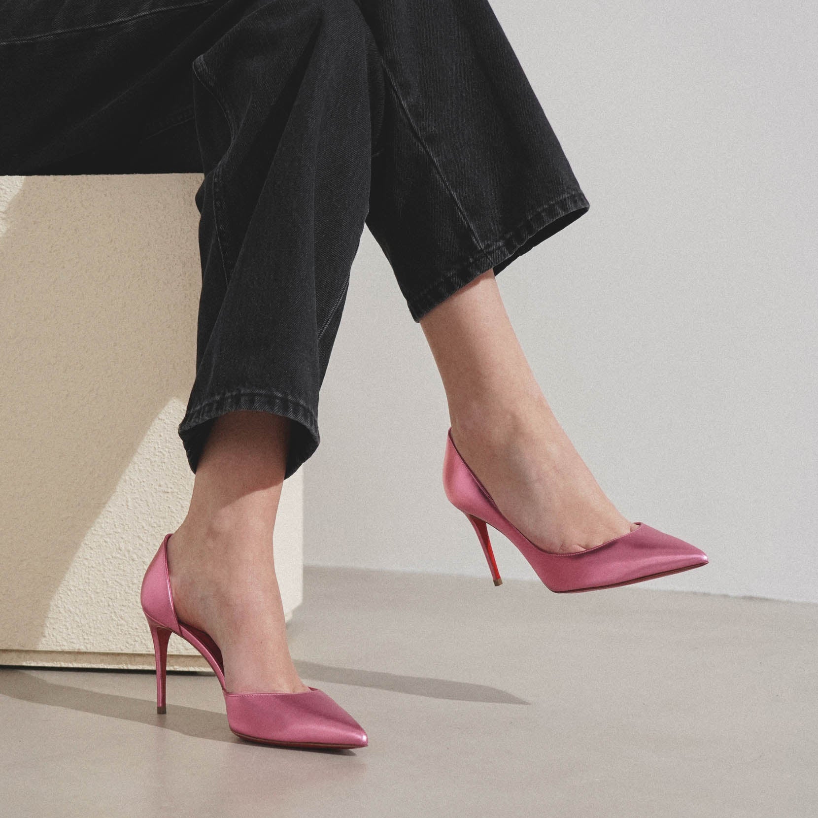 Iriza 85 pink metallic pumps - Image 7