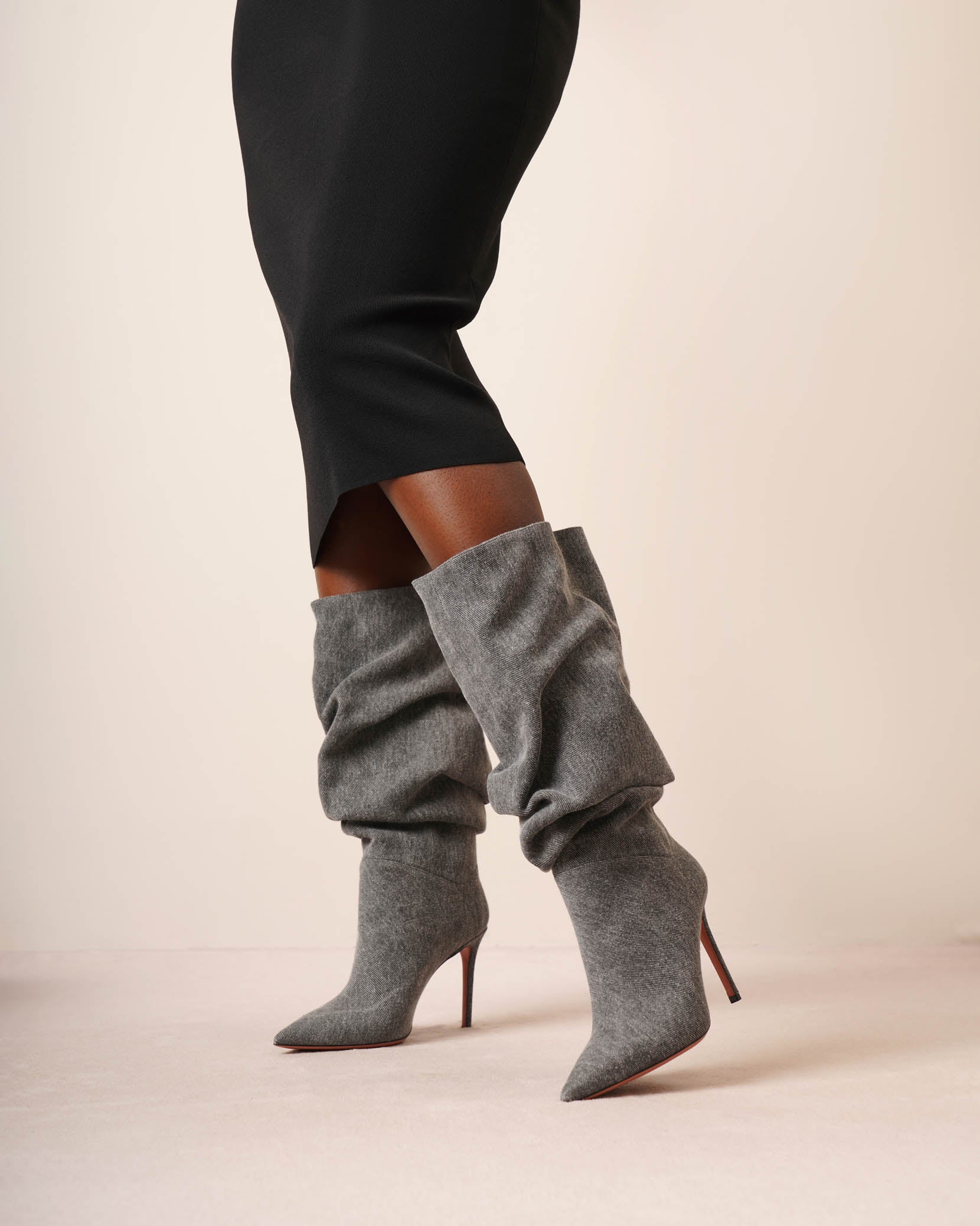Jahleel 95 grey denim booties - Image 2