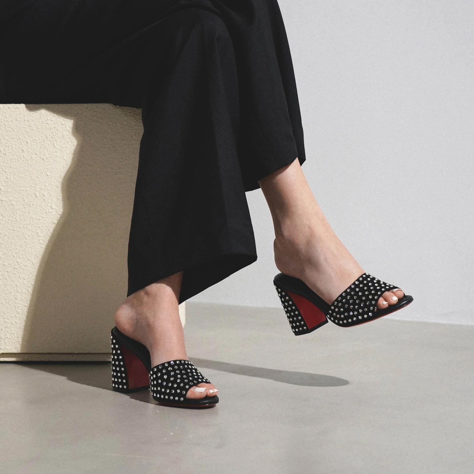 Jane 85 black strass mules - Image 6
