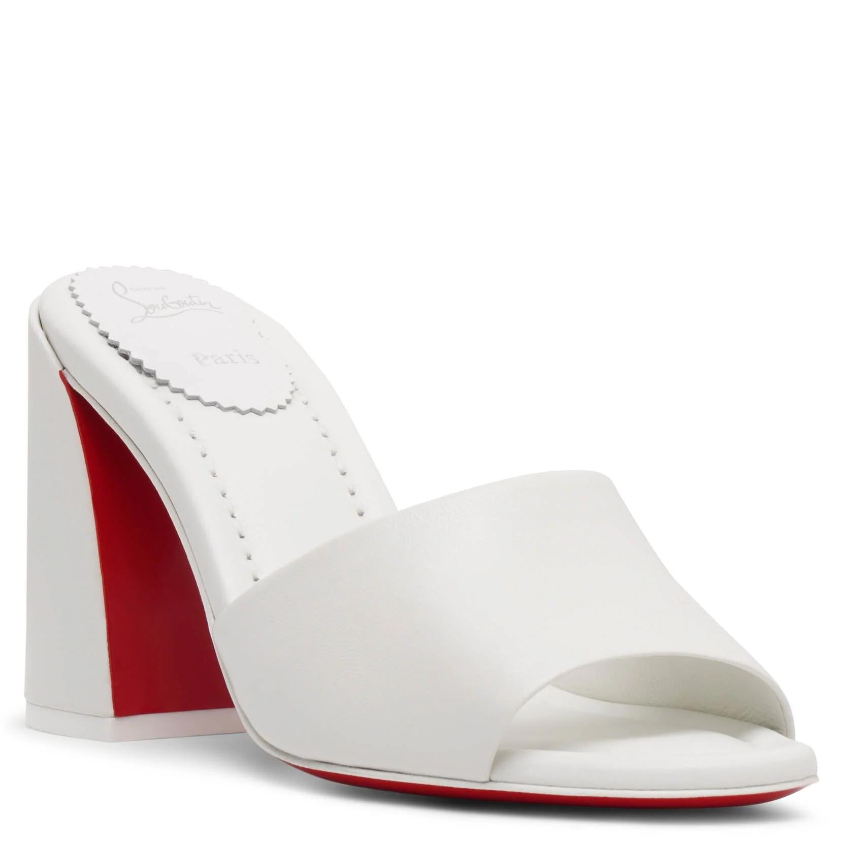 Jane 85 white leather mules - Image 3