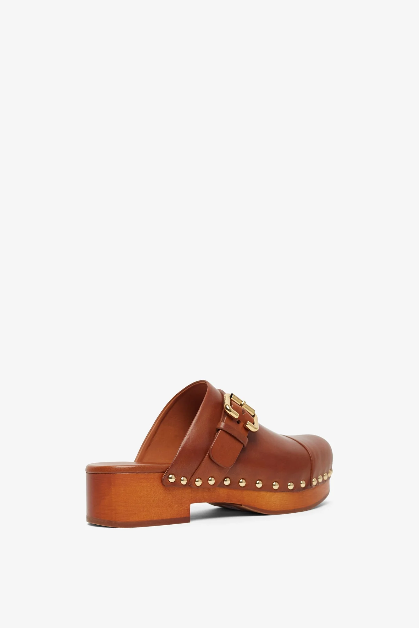 Jeannette brown leather clogs - Image 3