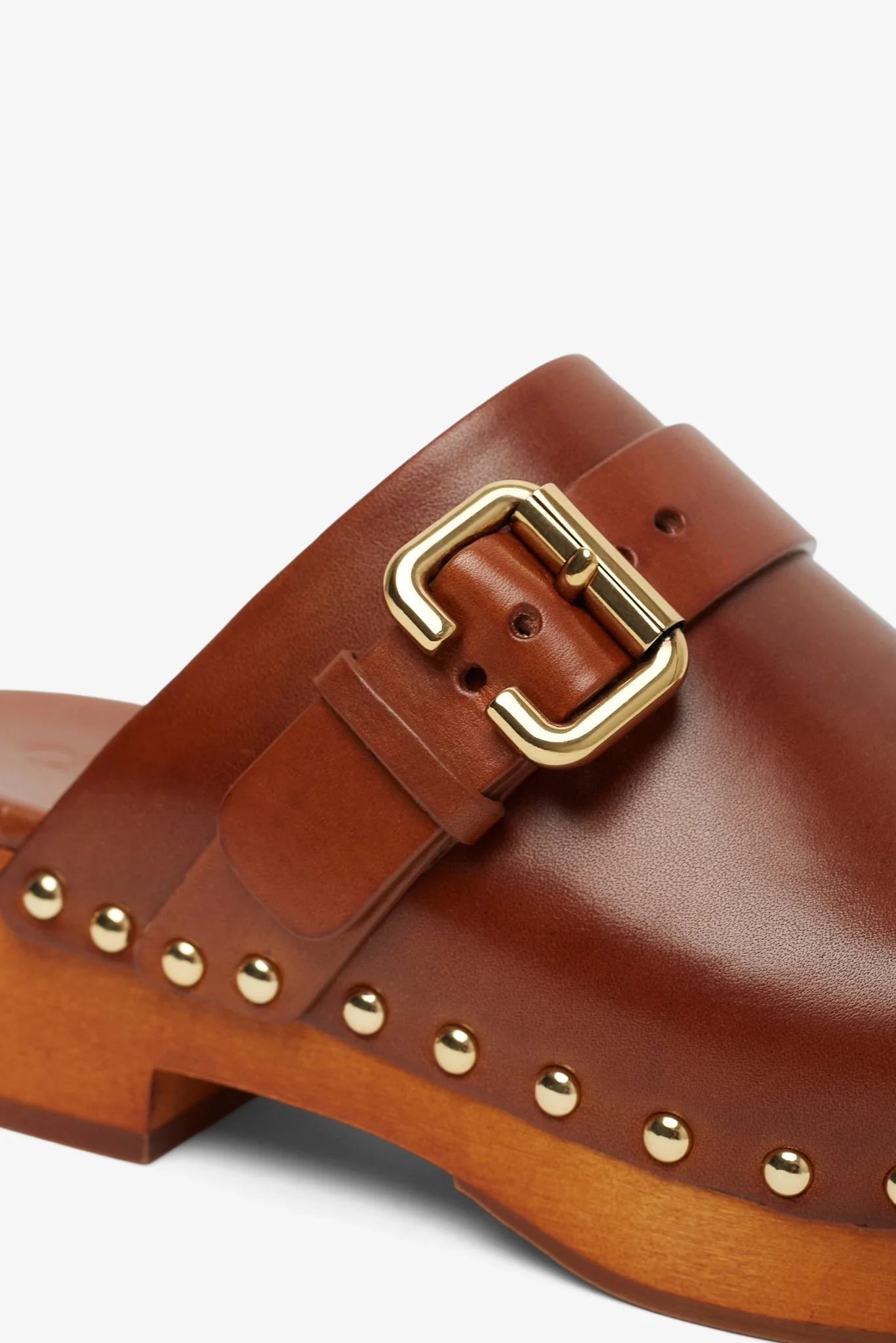 Jeannette brown leather clogs - Image 5