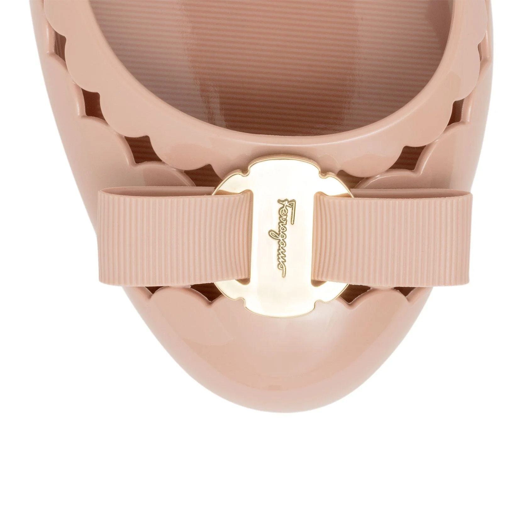 Jelly light pink bon bon rubber ballerinas - Image 4