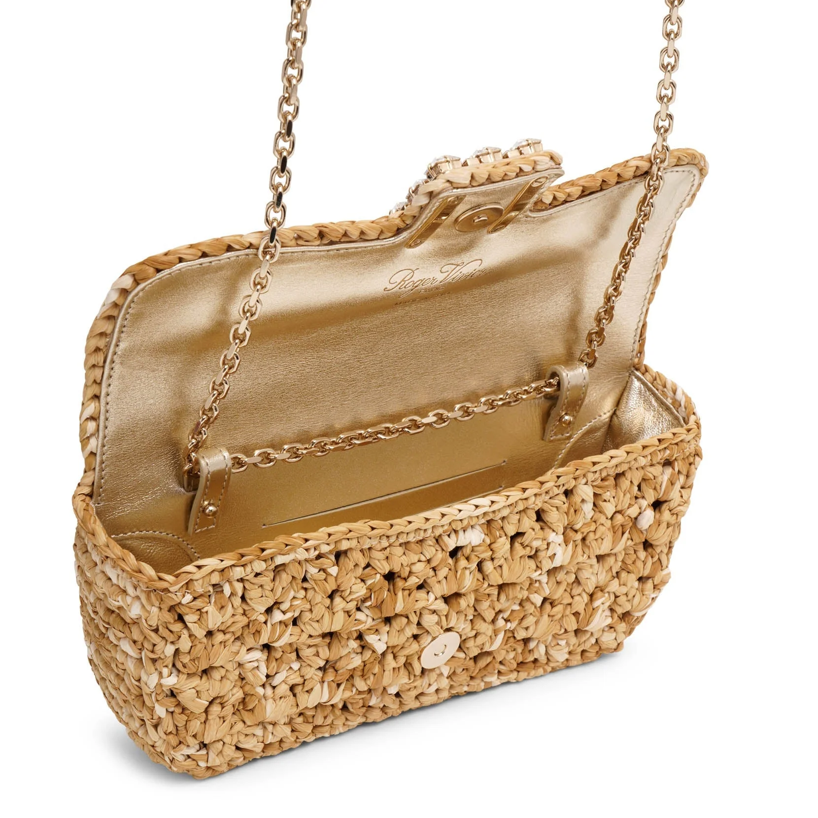 Jeu de Fille Crochet raffia clutch bag - Image 6