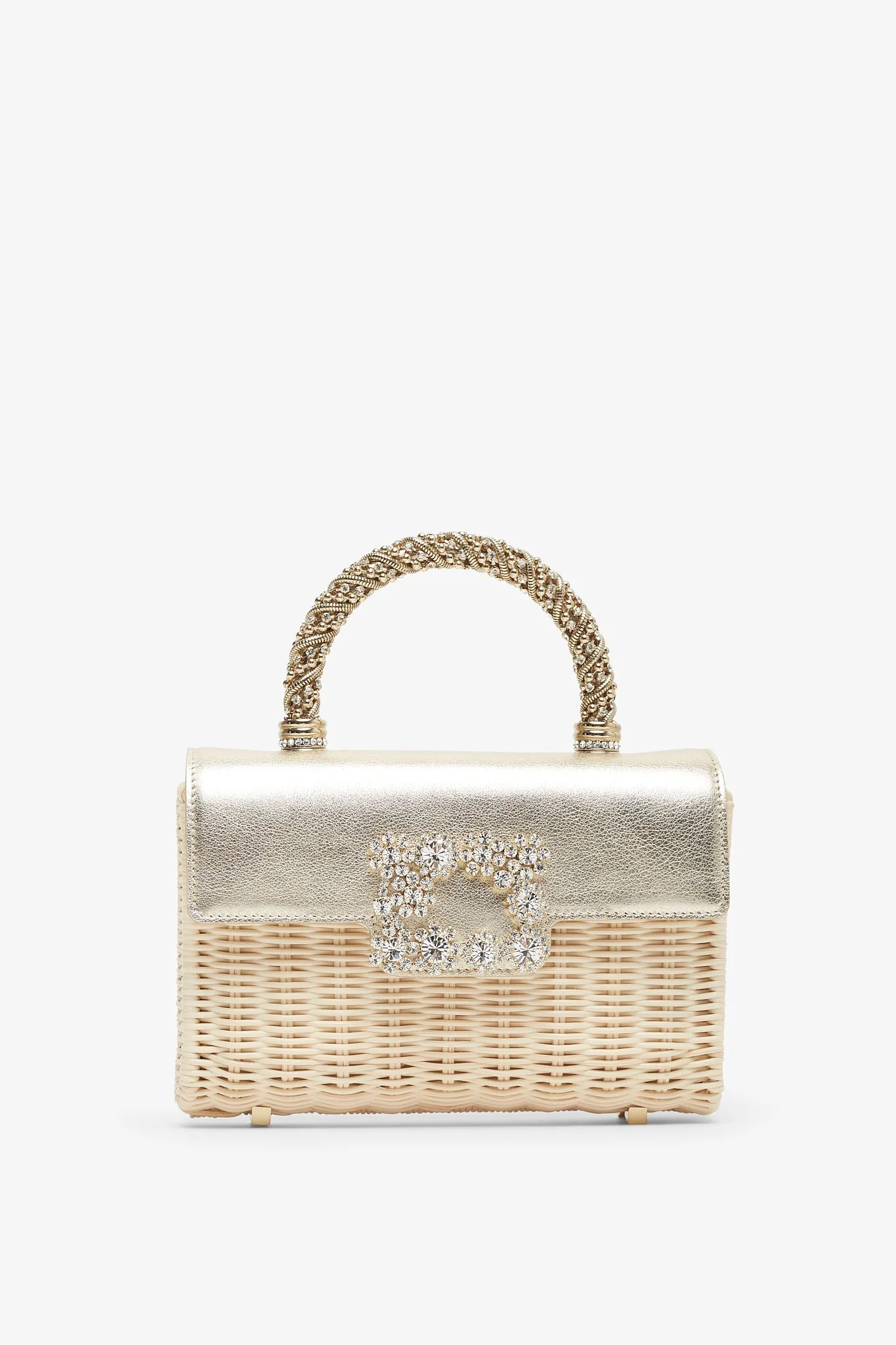 Jewel Efflorescence rattan mini bag