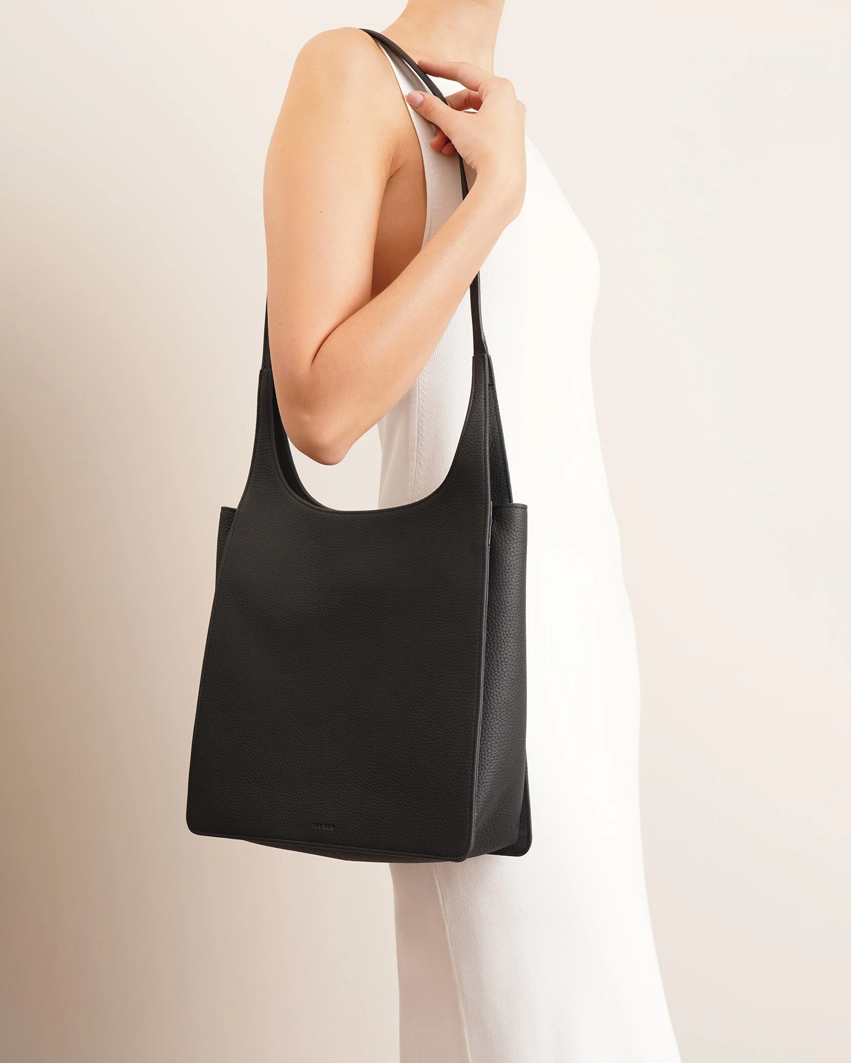 Jules black leather tote bag - Image 2