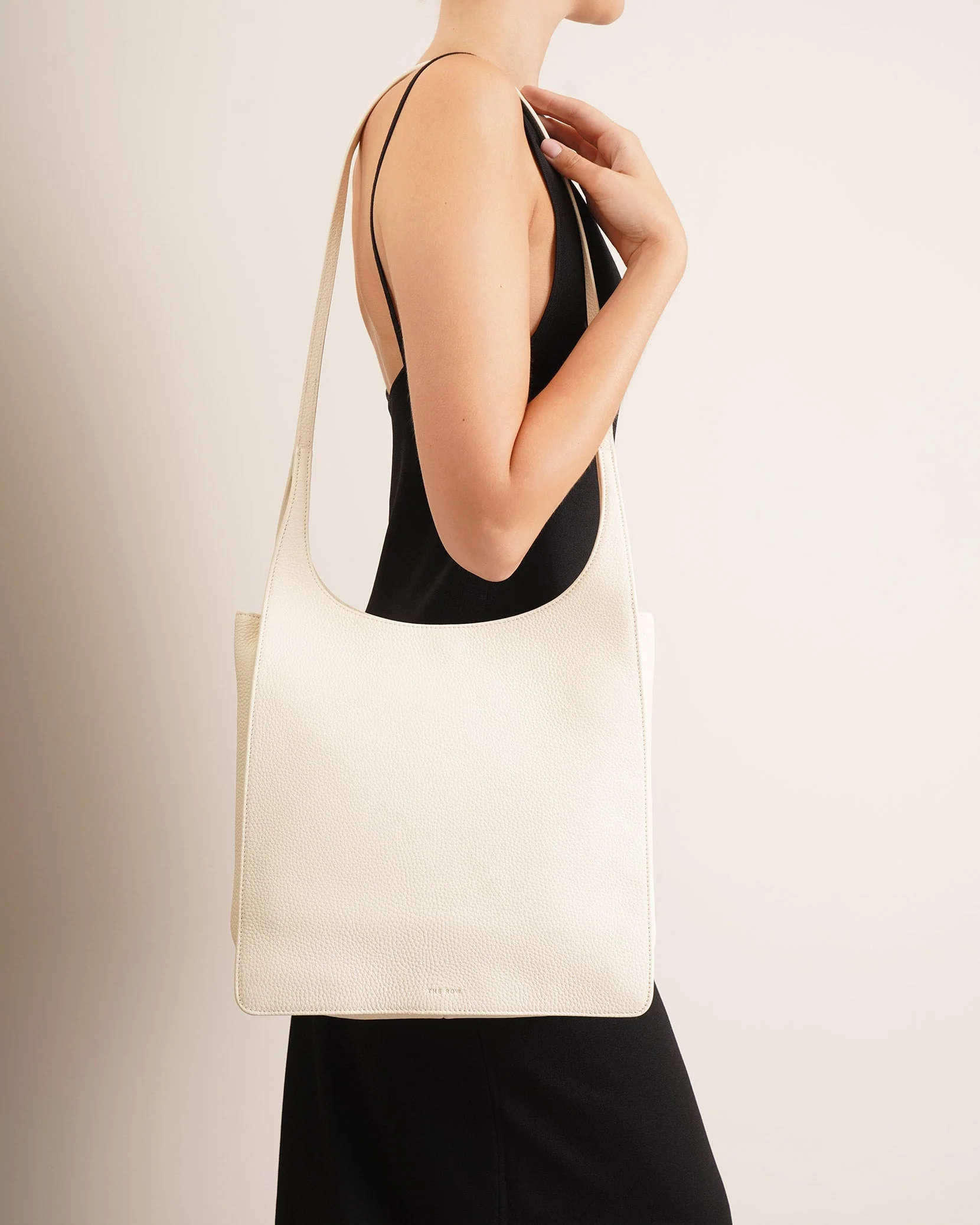 Jules ivory leather tote bag - Image 2