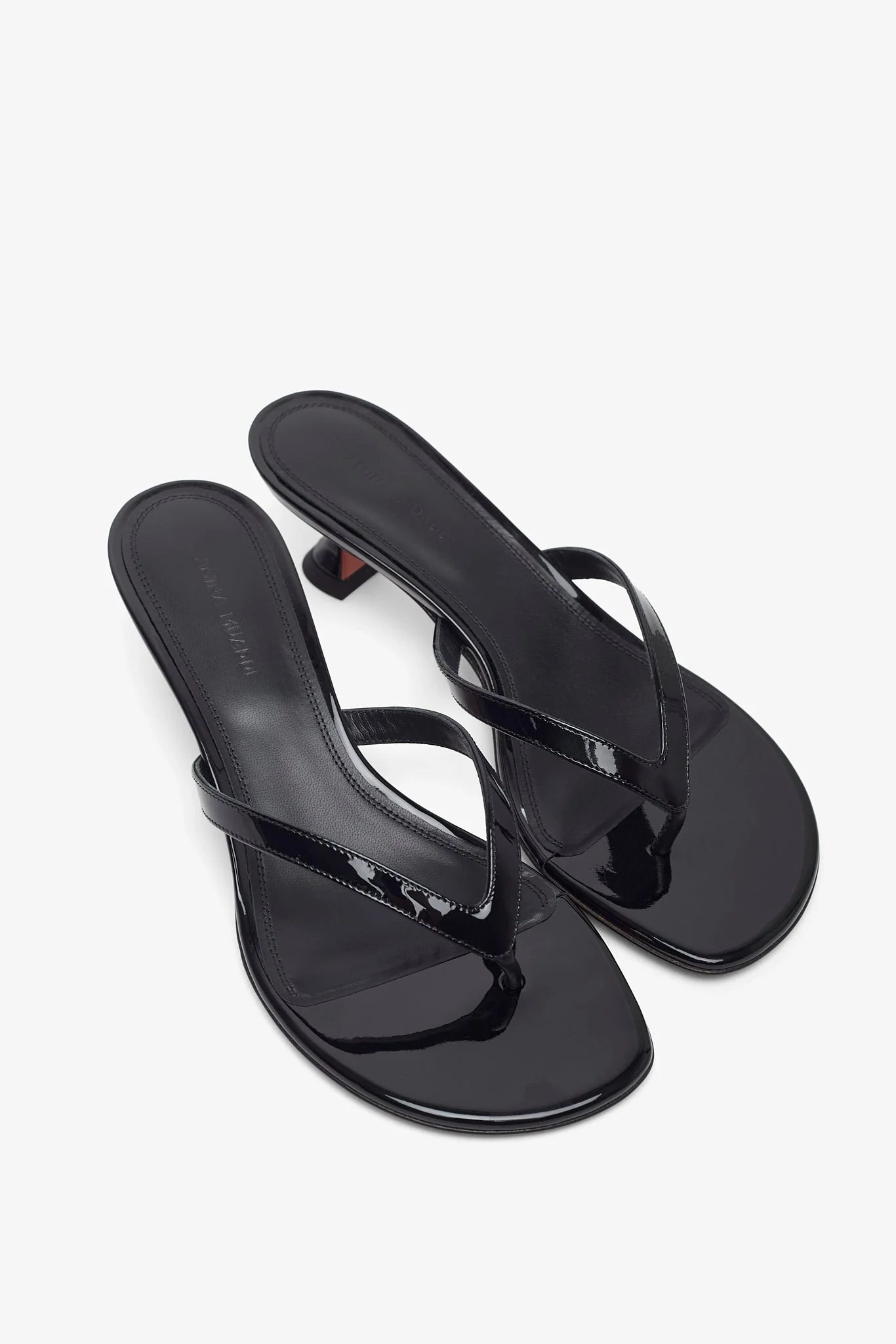 Juliette 45 black patent thong mules - Image 4