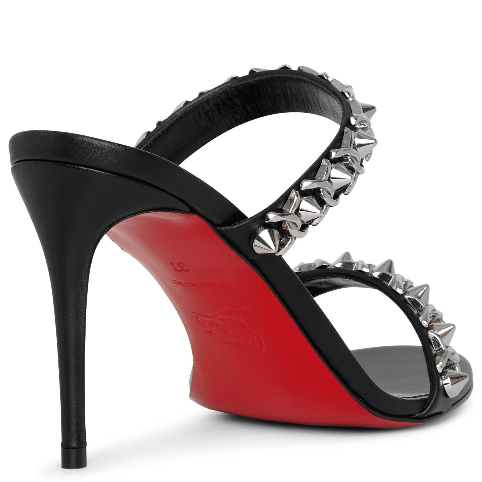 Just Chain 85 black leather sandals - Image 4