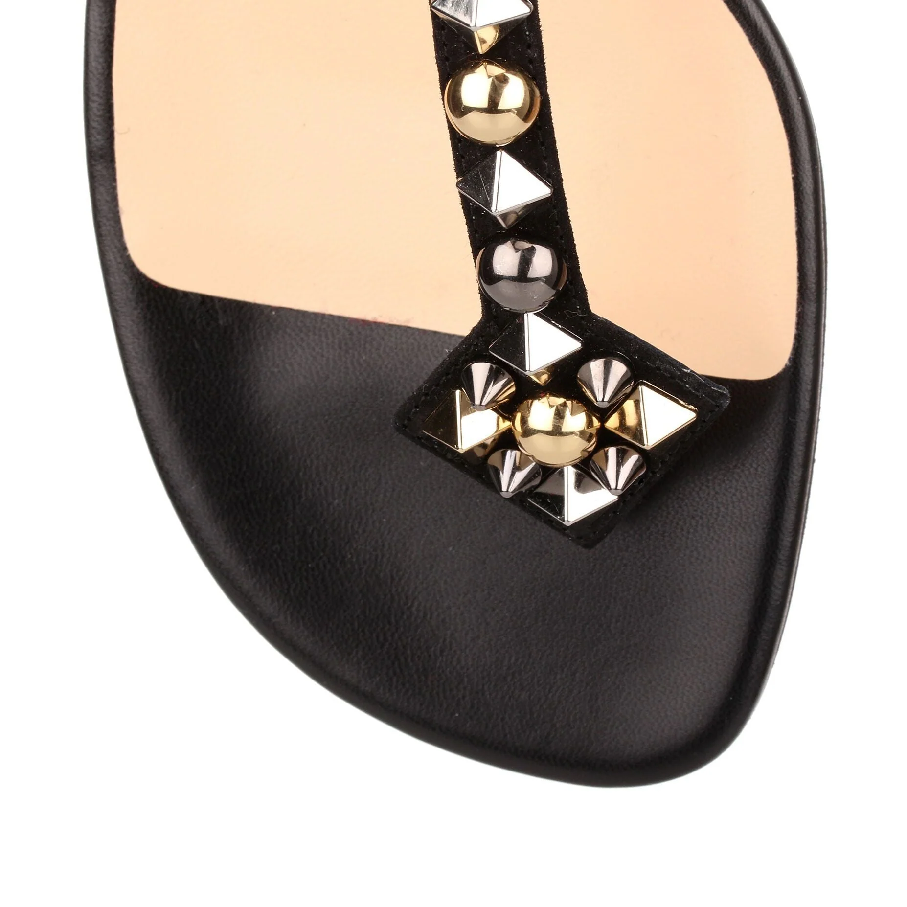 Kaleicadra Flat black leather sandal - Image 4