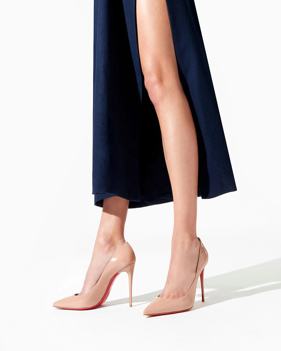 Kate 100 beige patent pumps - Image 2