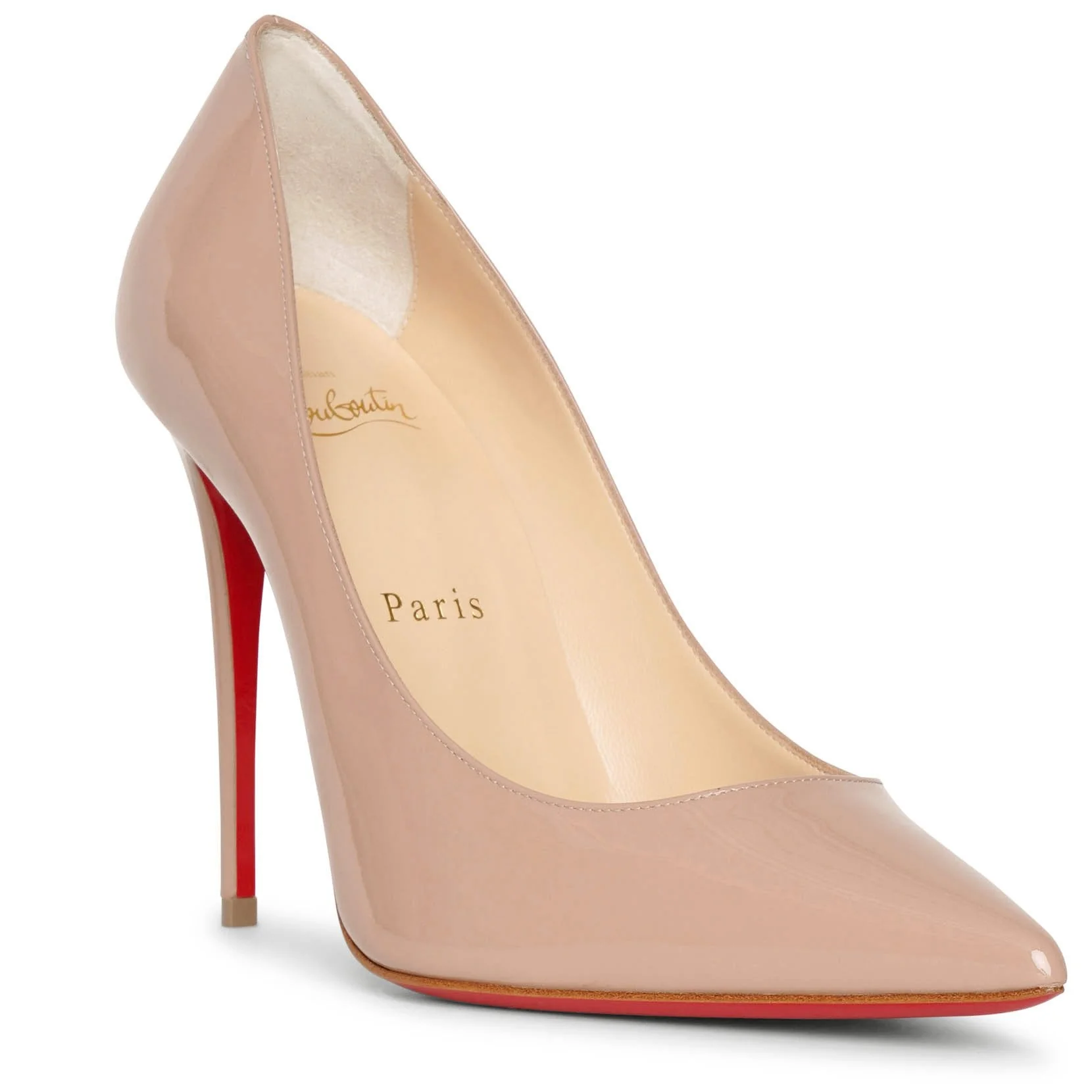 Kate 100 beige patent pumps - Image 3