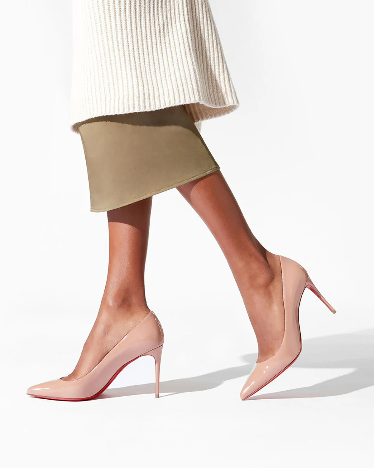 Kate 85 beige patent pumps - Image 2