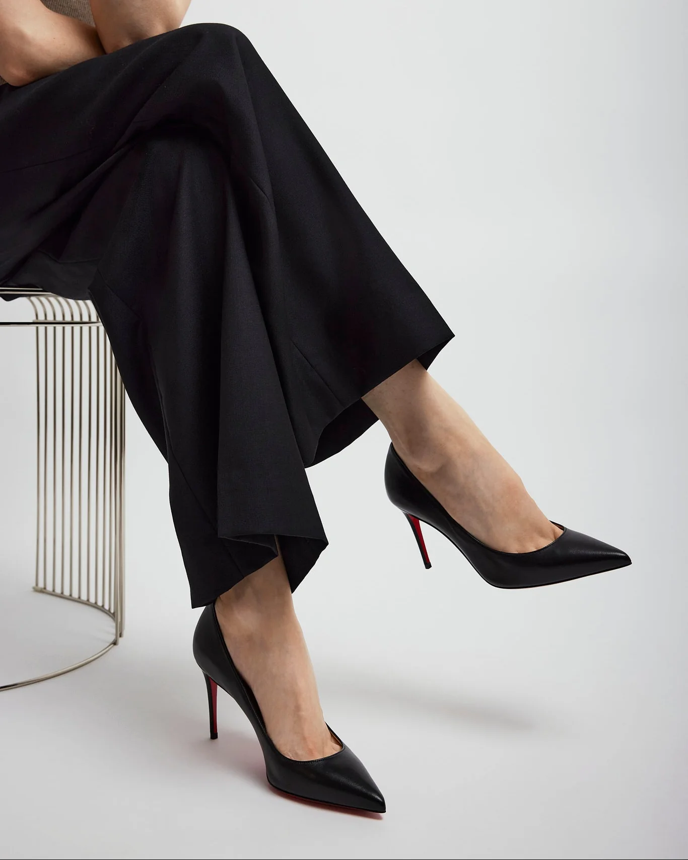 Kate 85 black leather pumps - Image 2