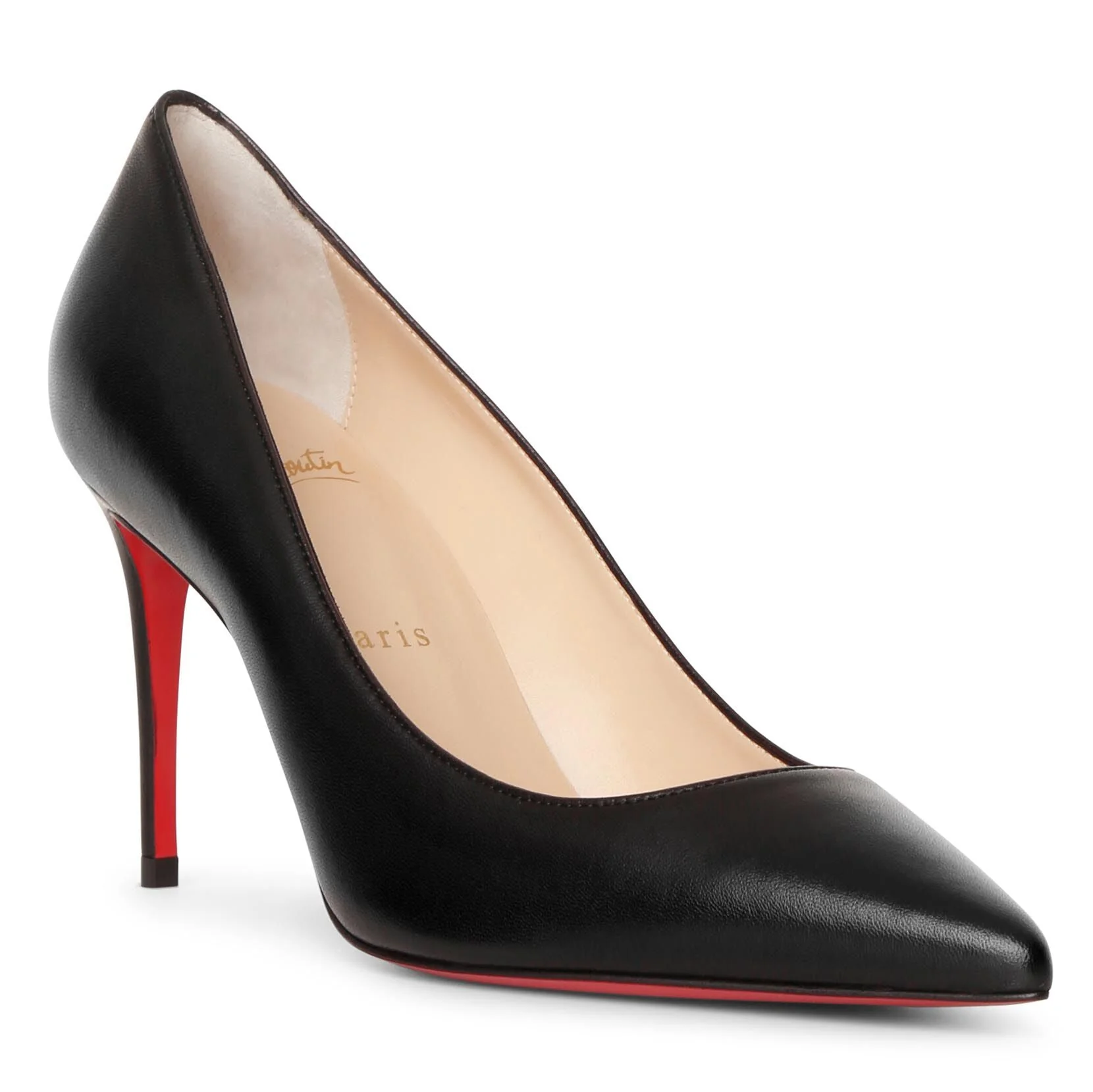 Kate 85 black leather pumps - Image 3