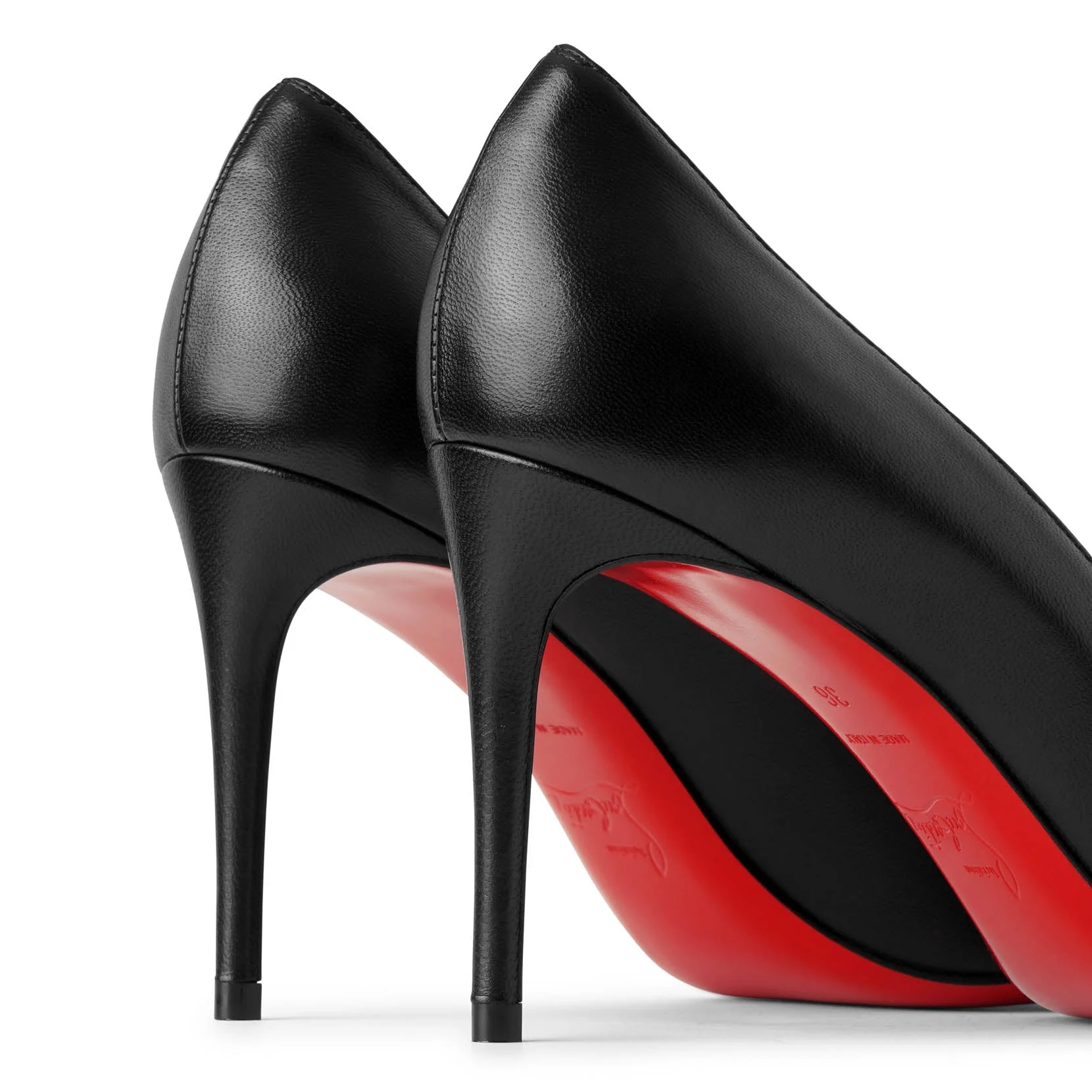 Kate 85 black leather pumps - Image 5