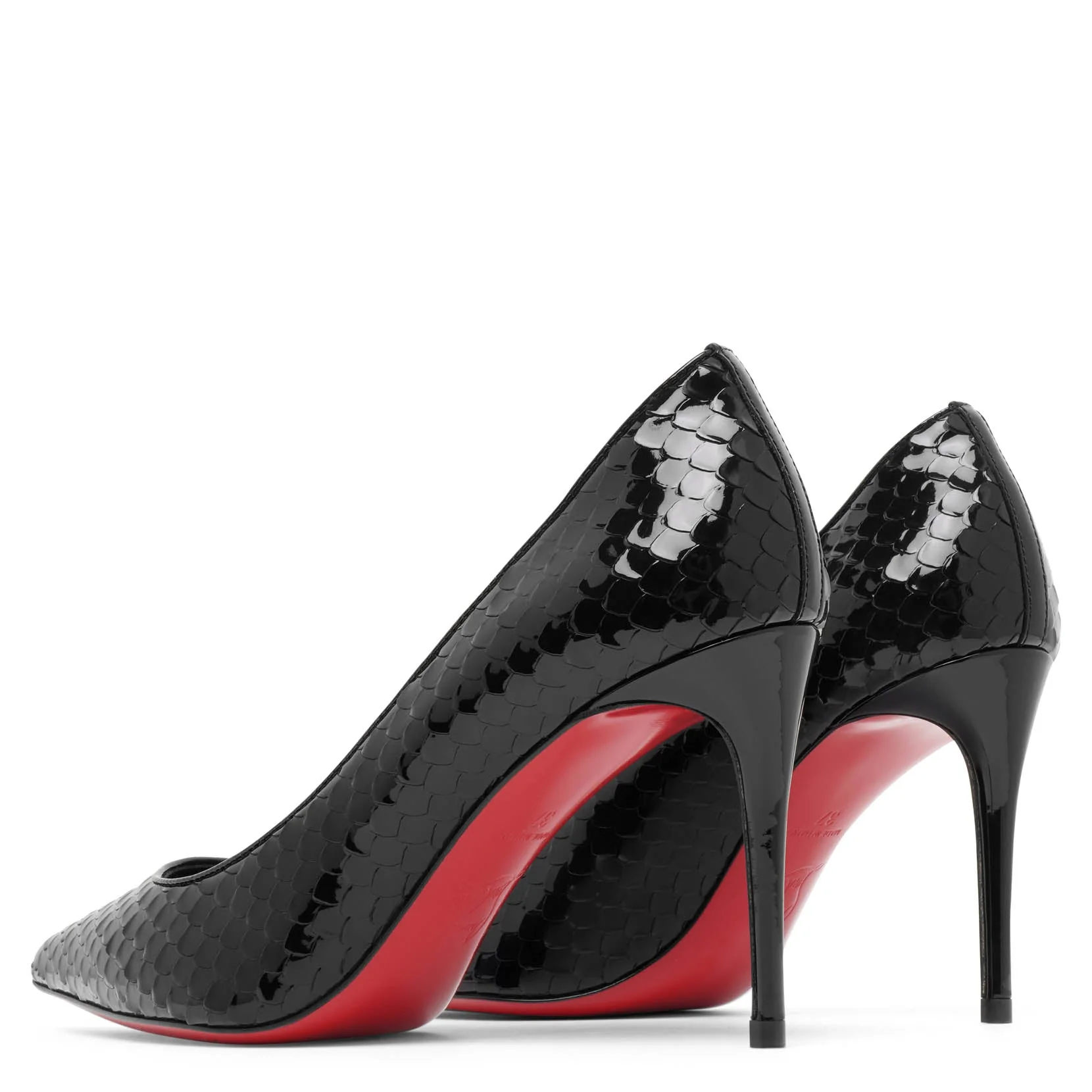 Kate 85 black leather pumps - Image 5