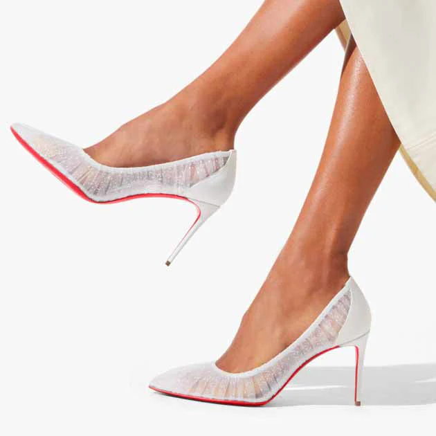 Kate draperia 85 white pumps - Image 6