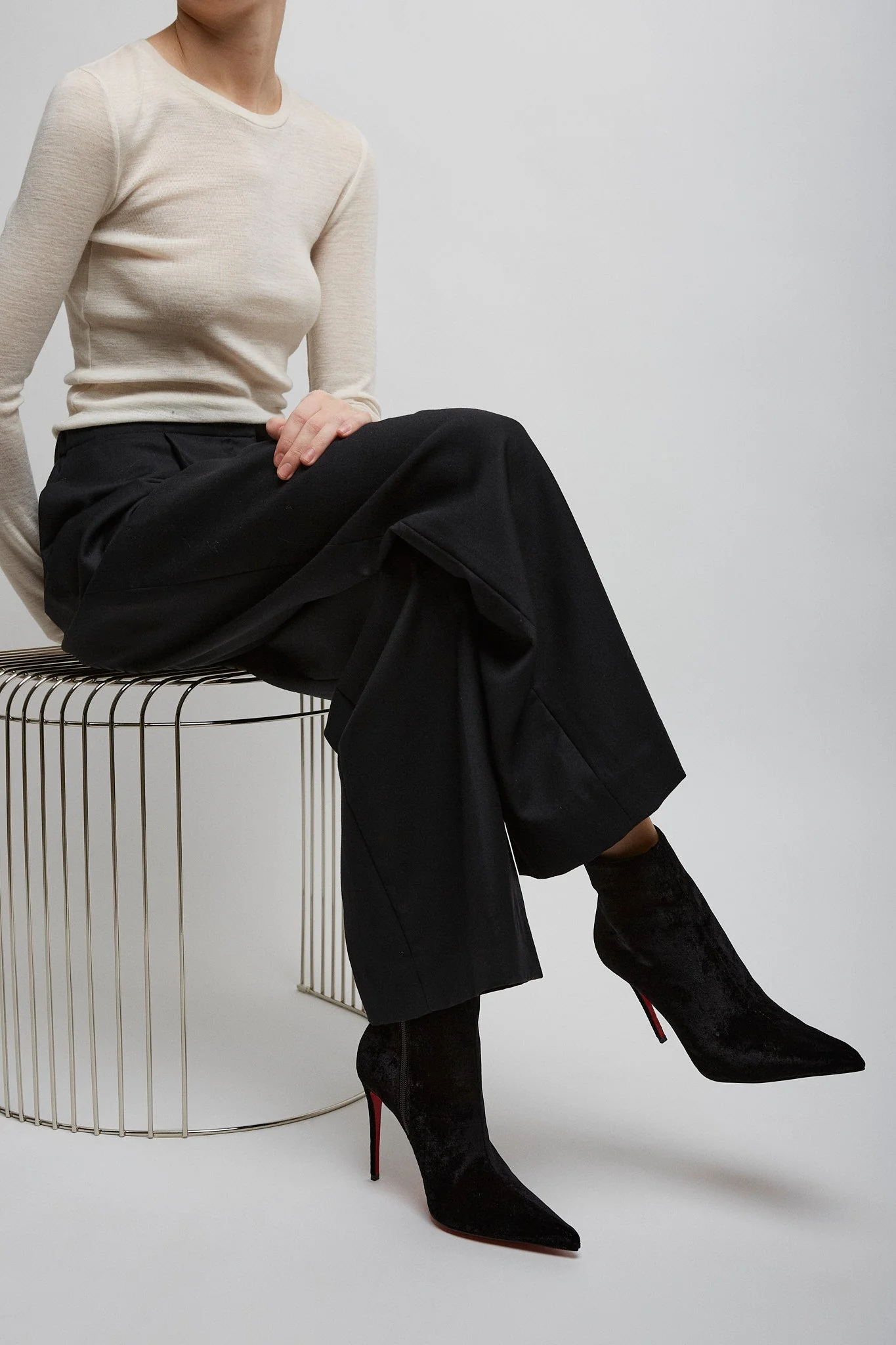 Kate Max 100 black velvet boots - Image 2