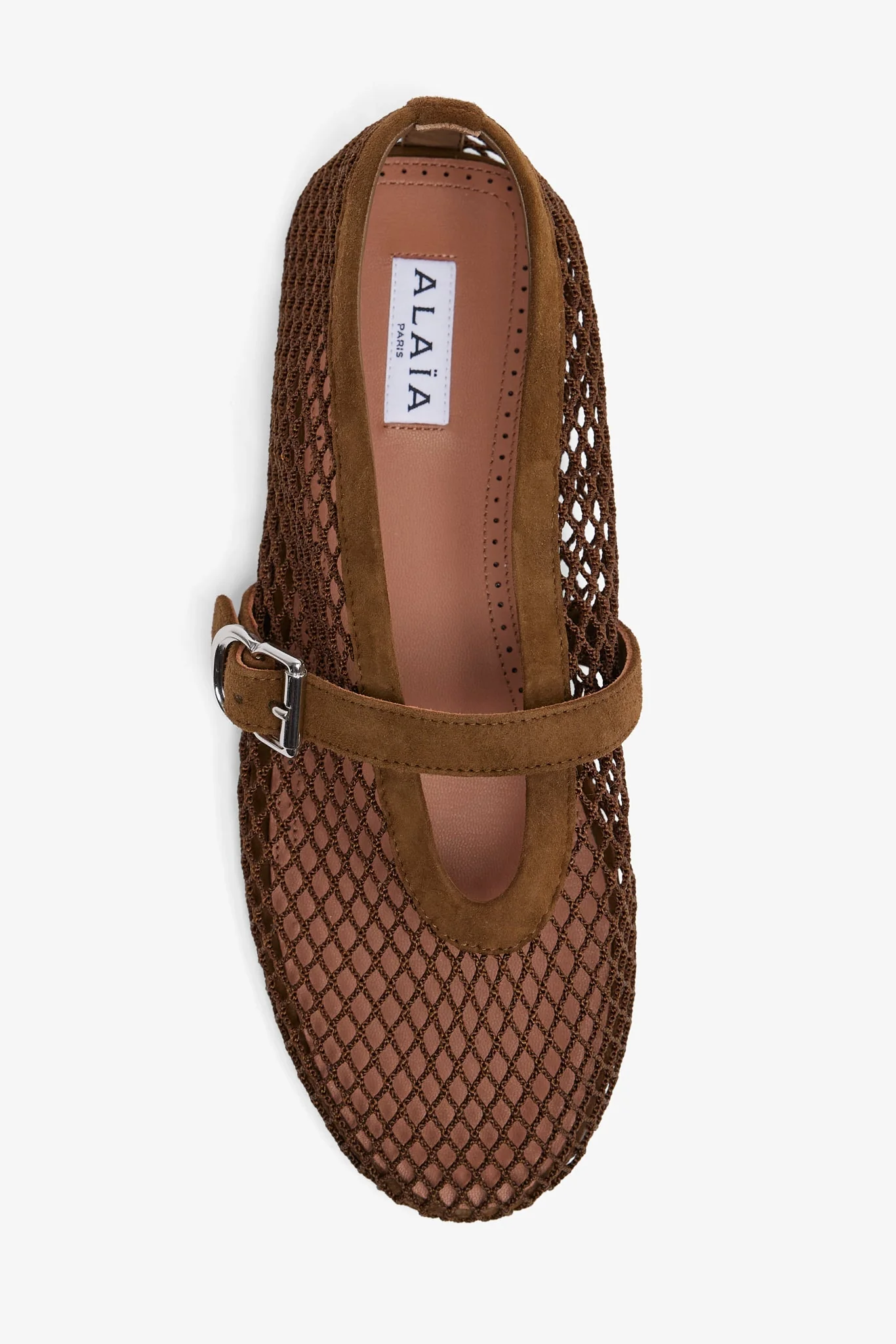 Khaki green mesh ballet flats - Image 5