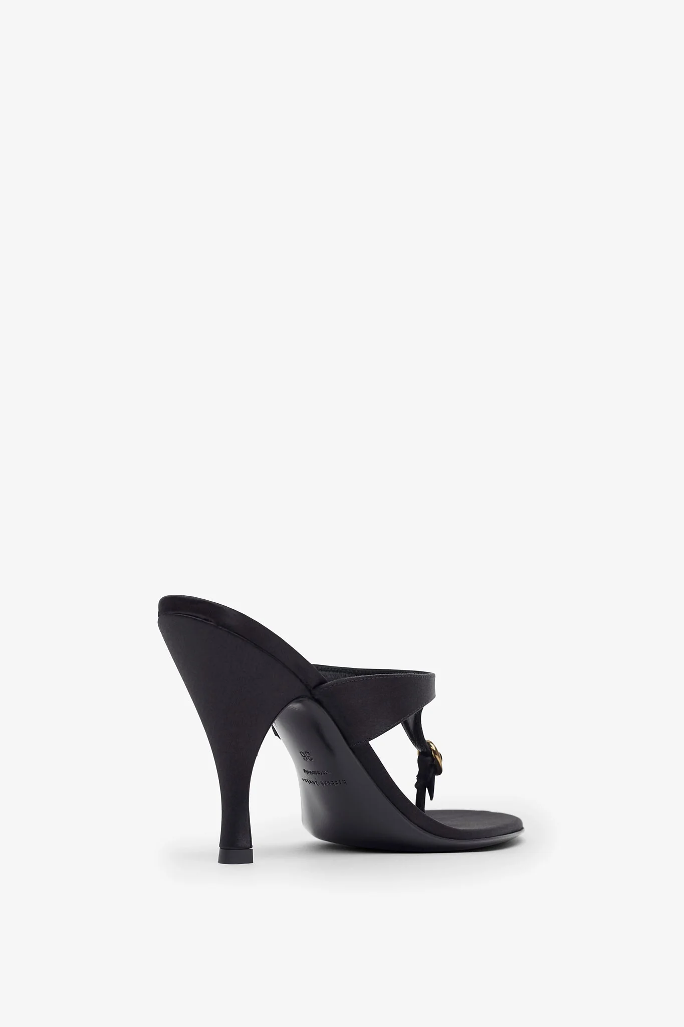 Kiss and Tell 100 black satin mule sandals - Image 3
