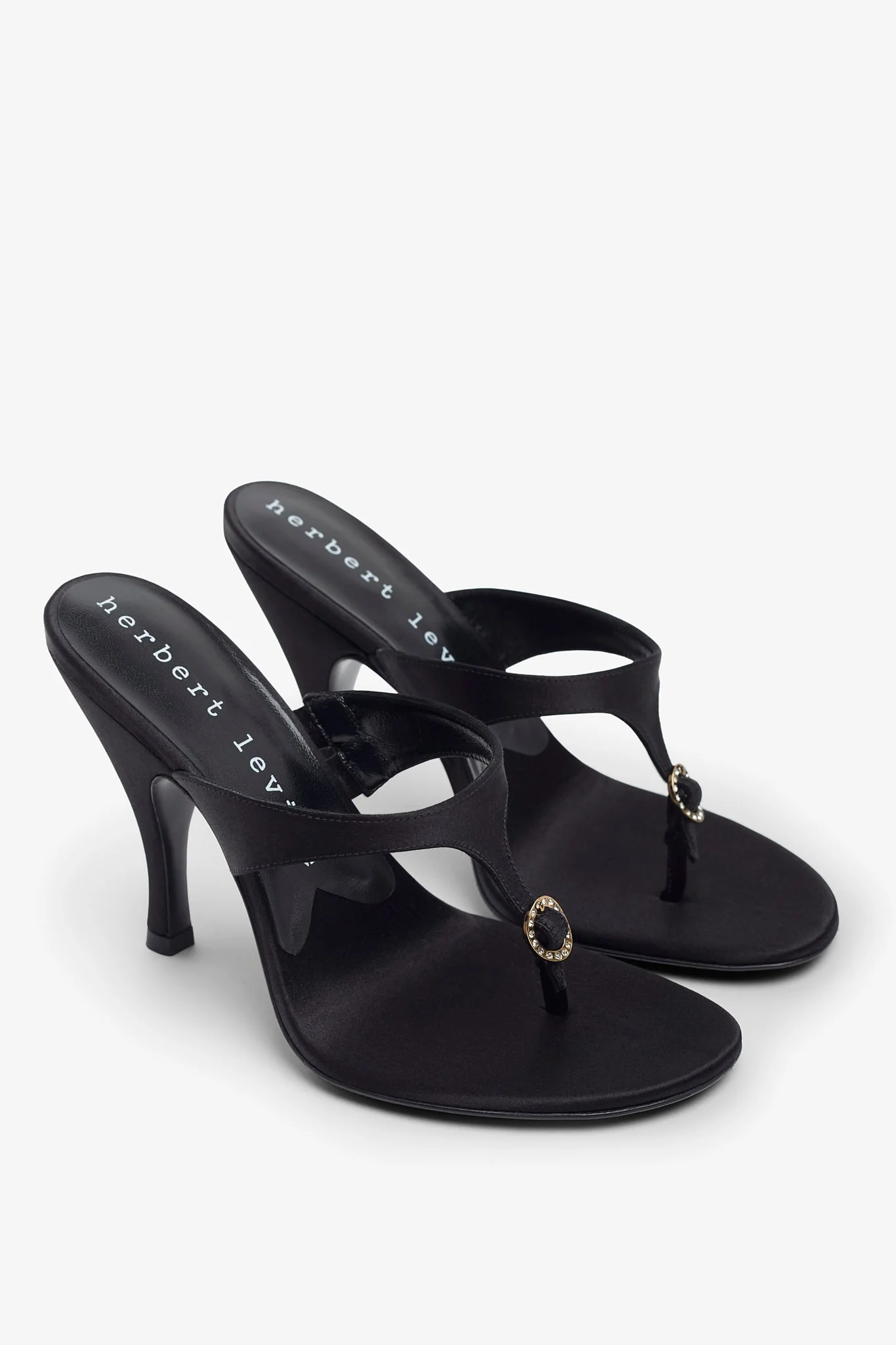 Kiss and Tell 100 black satin mule sandals - Image 4