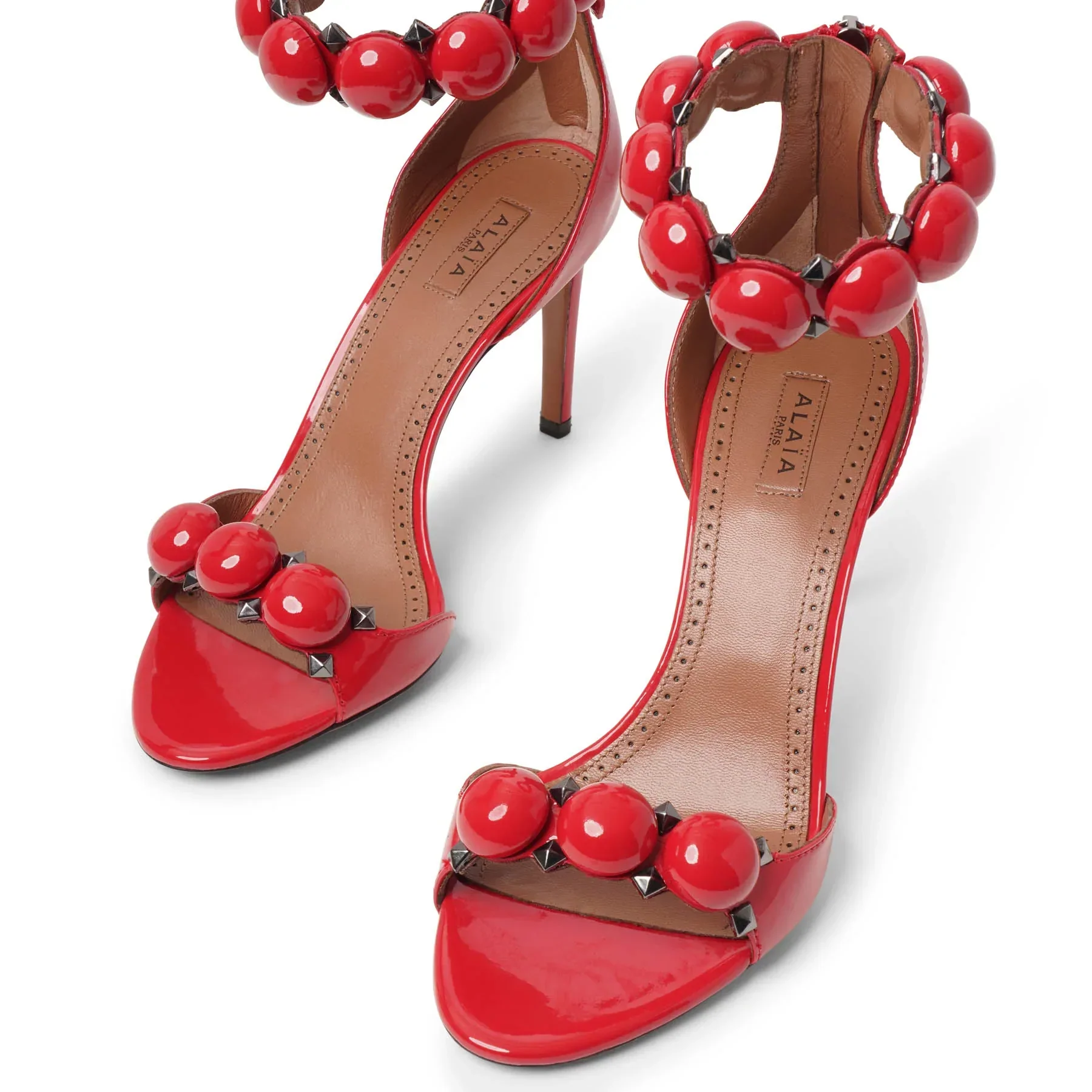 La Bombe 90 patent red sandals - Image 5