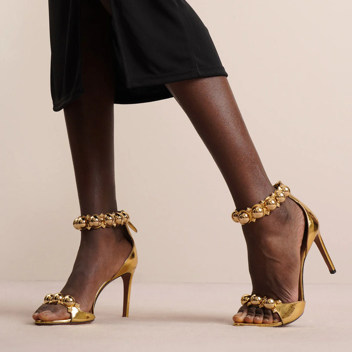 La Bombe gold leather sandals - Image 6