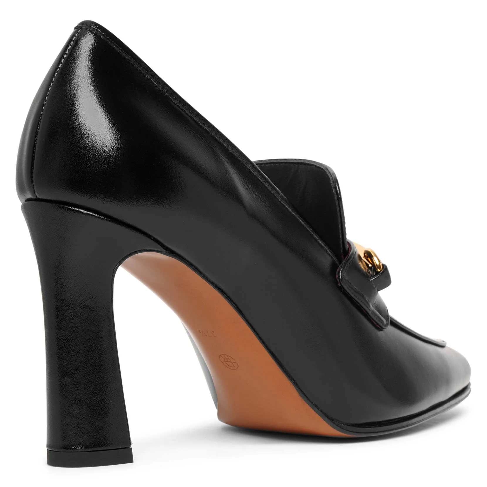Lady black leather loafers - Image 4