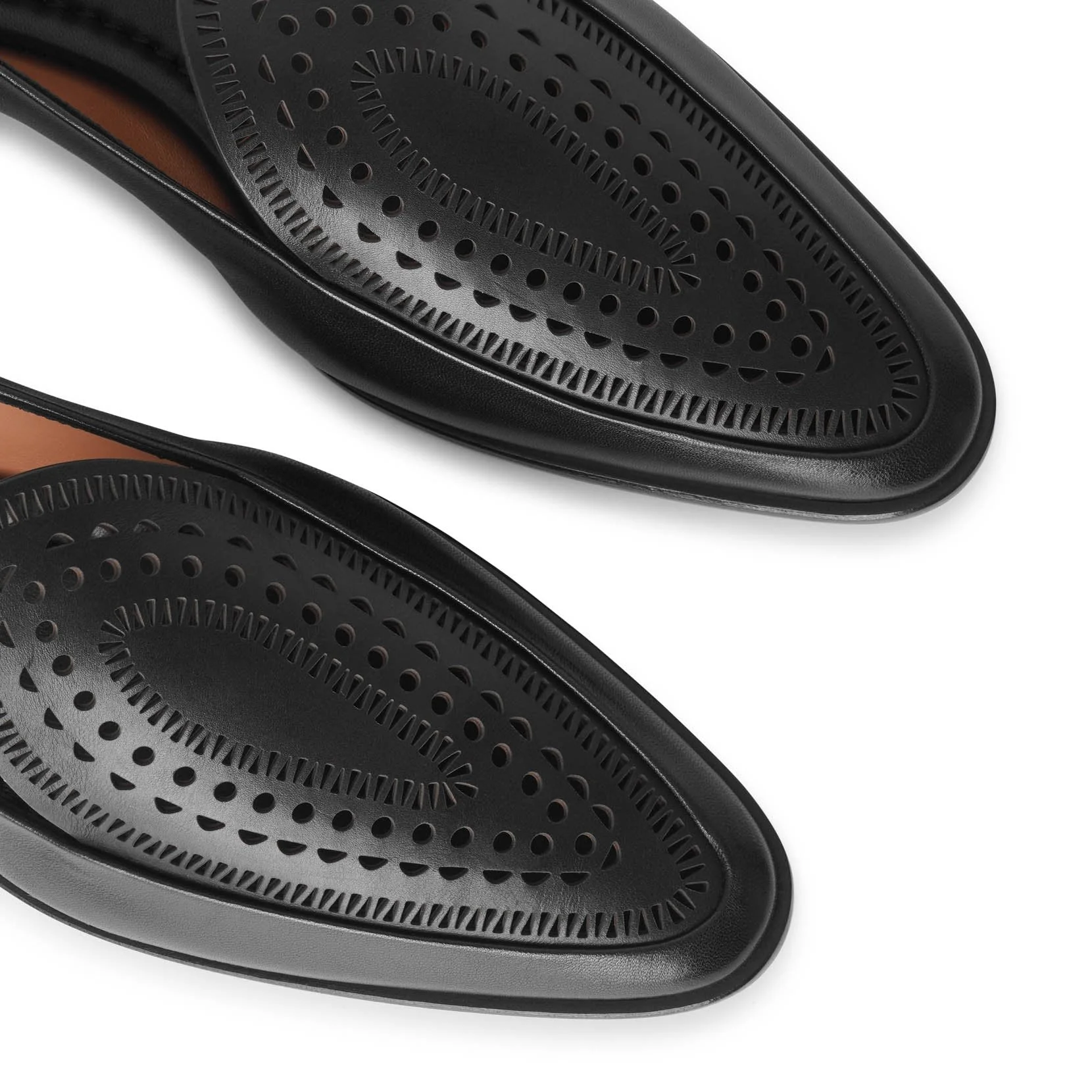 Laser-cut leather loafers - Image 4