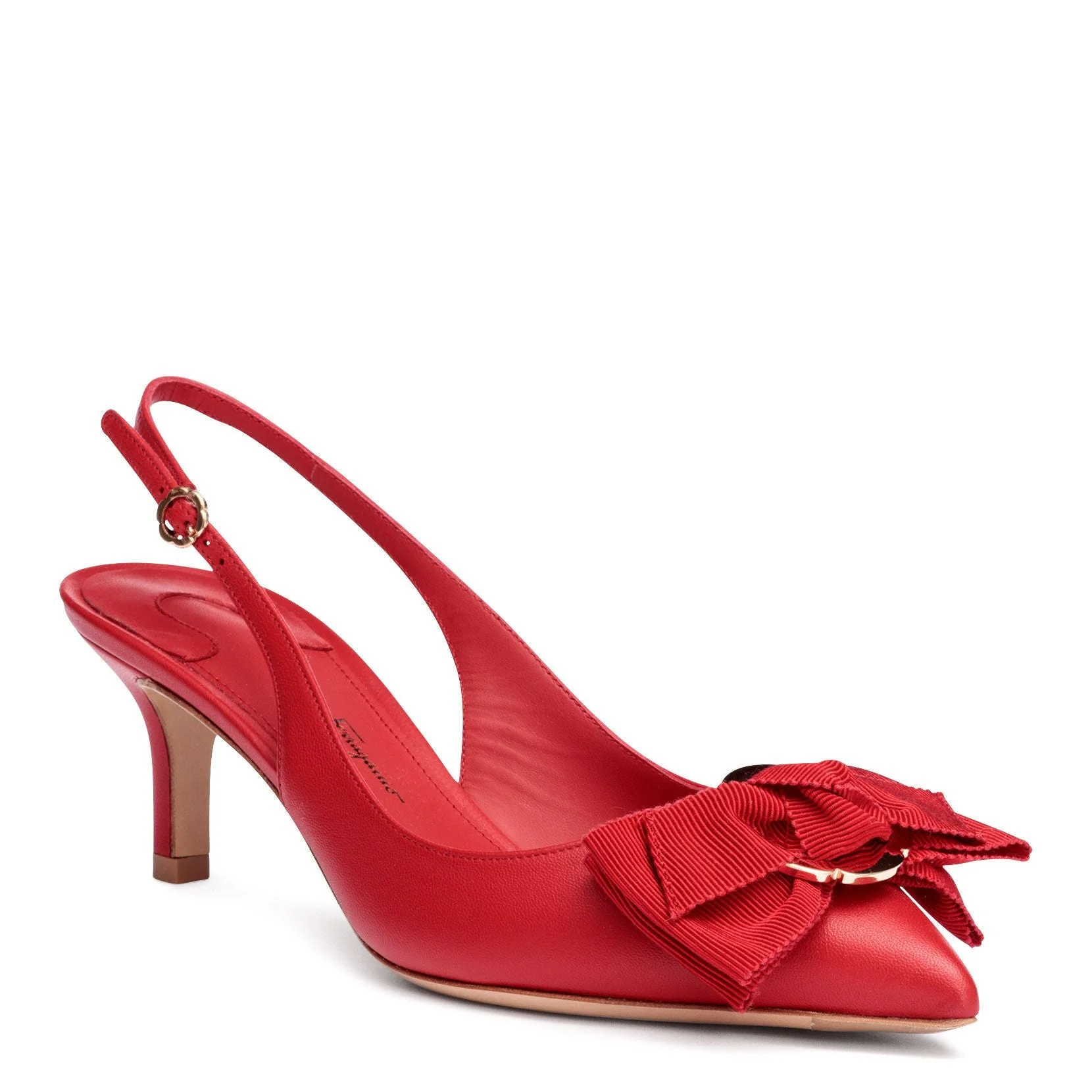 Laterina 55 red leather sling-back pumps - Image 2