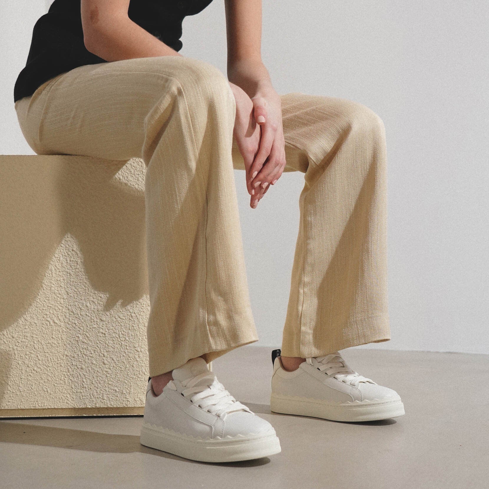 Lauren white leather sneakers - Image 6