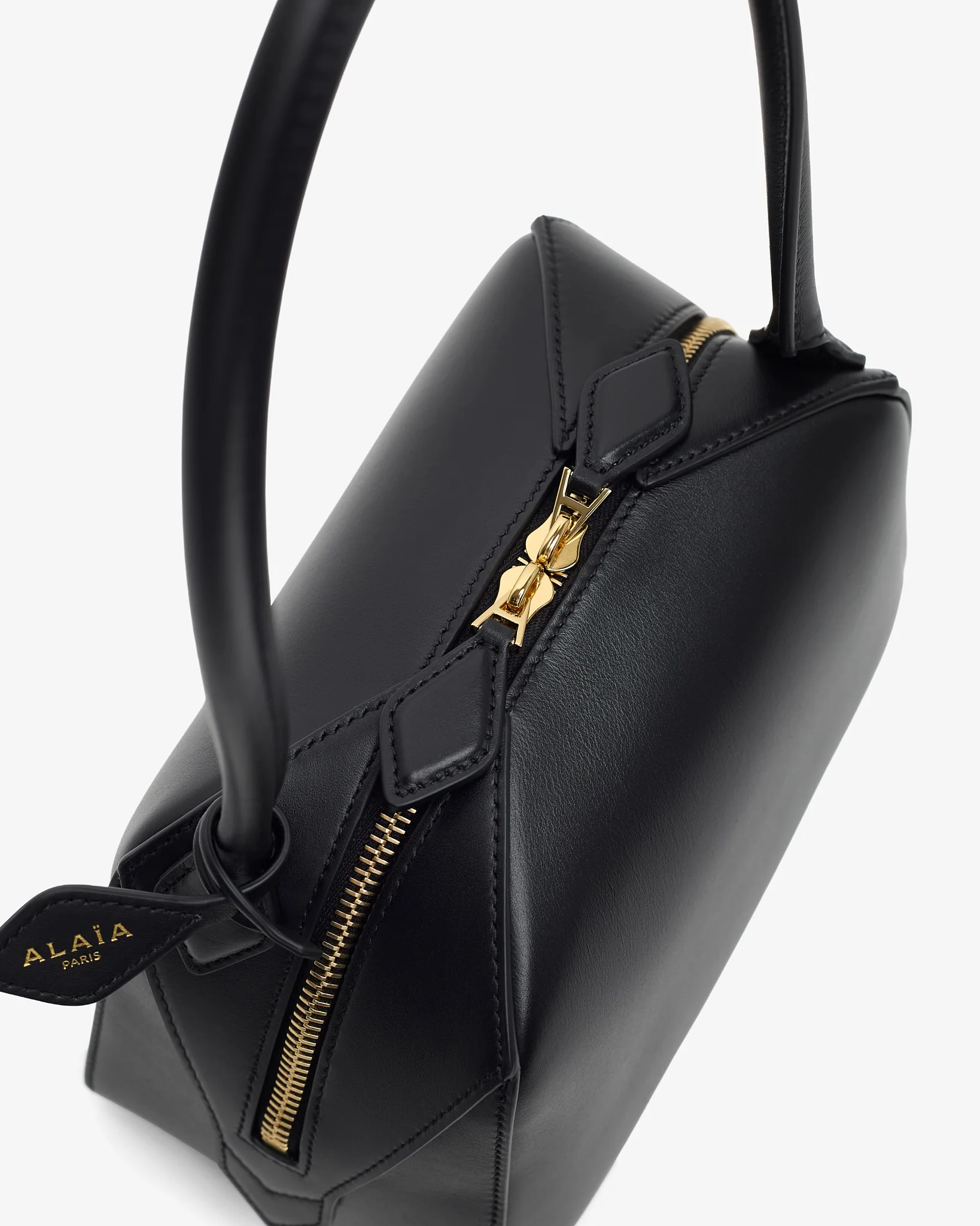Le Bouledogue Small black leather bag - Image 3