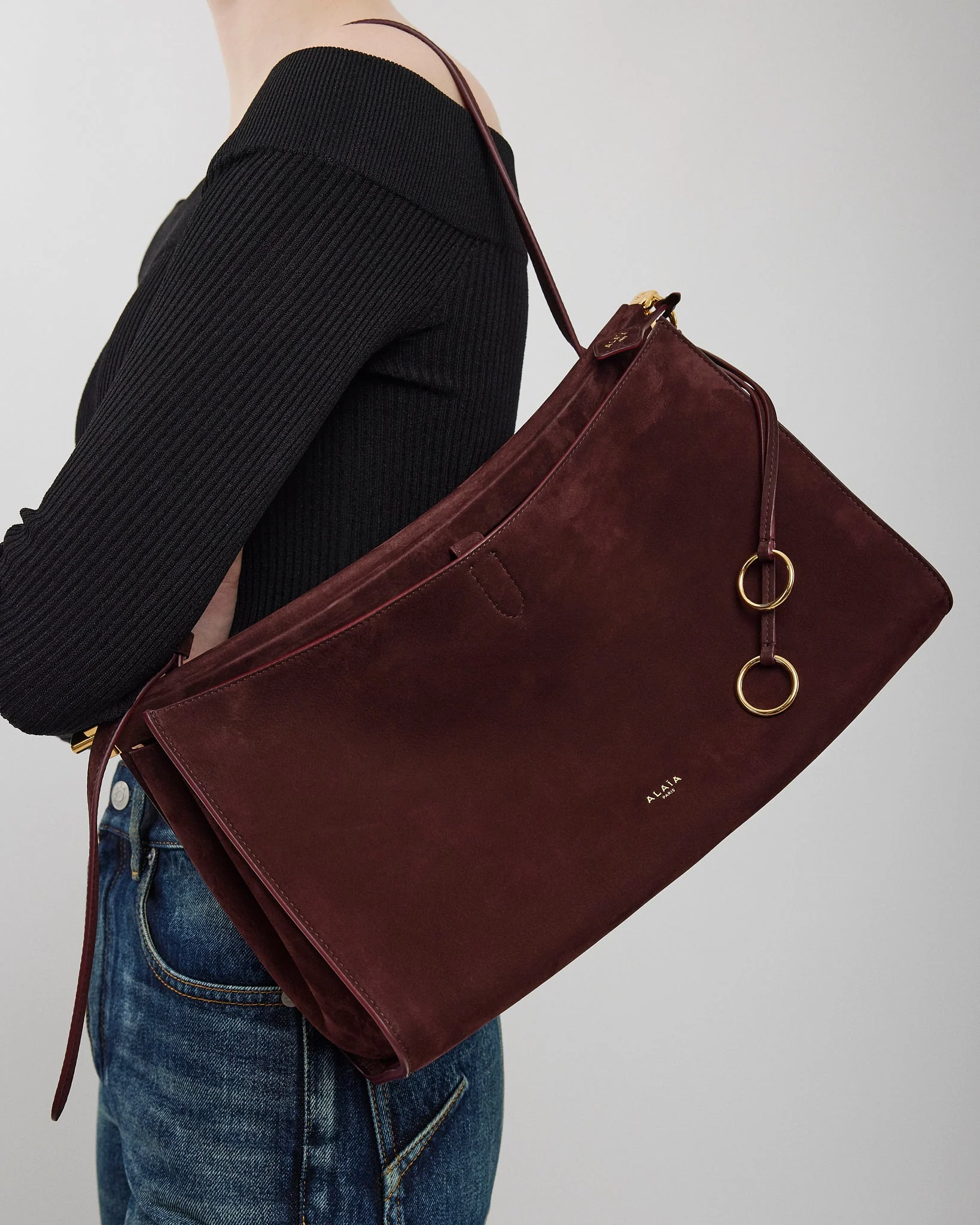 Le Click burgundy shoulder bag - Image 2