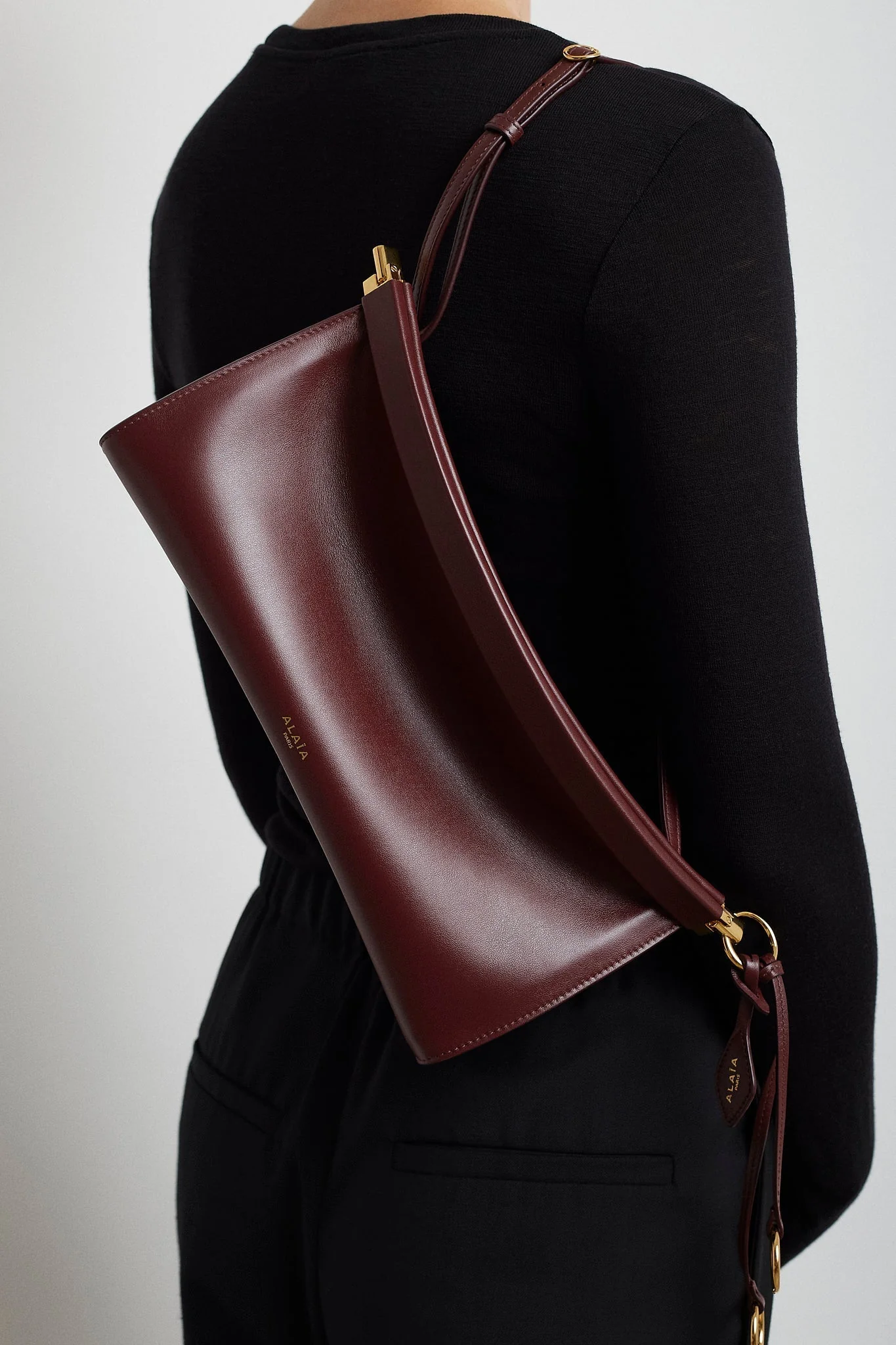 Le Click east west medium dark red bag - Image 2
