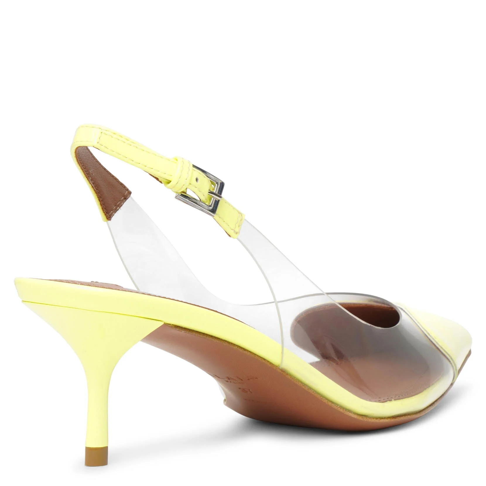 Coeur 55 yellow patent slingback pumps - Image 4
