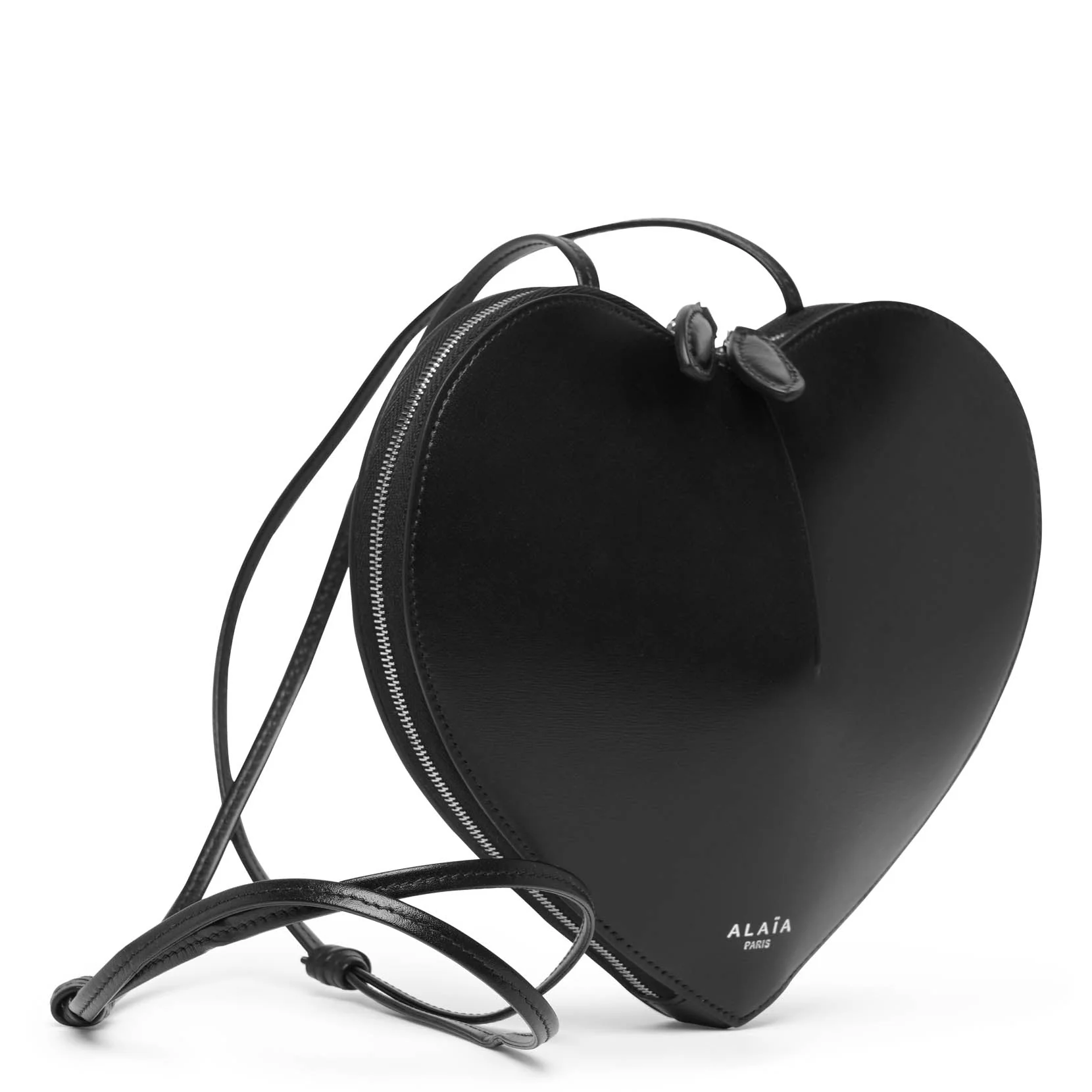 Le Coeur black leather crossbody bag - Image 3