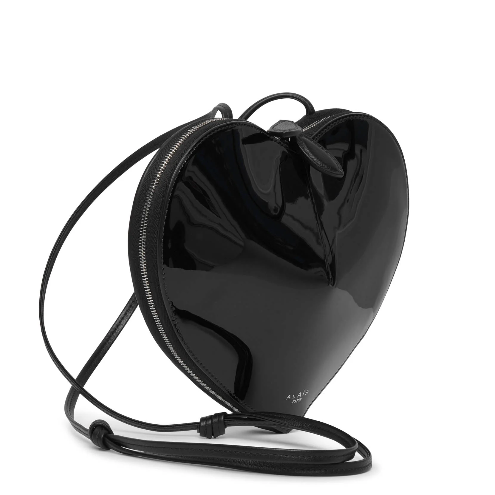 Le Coeur black patent crossbody bag - Image 3