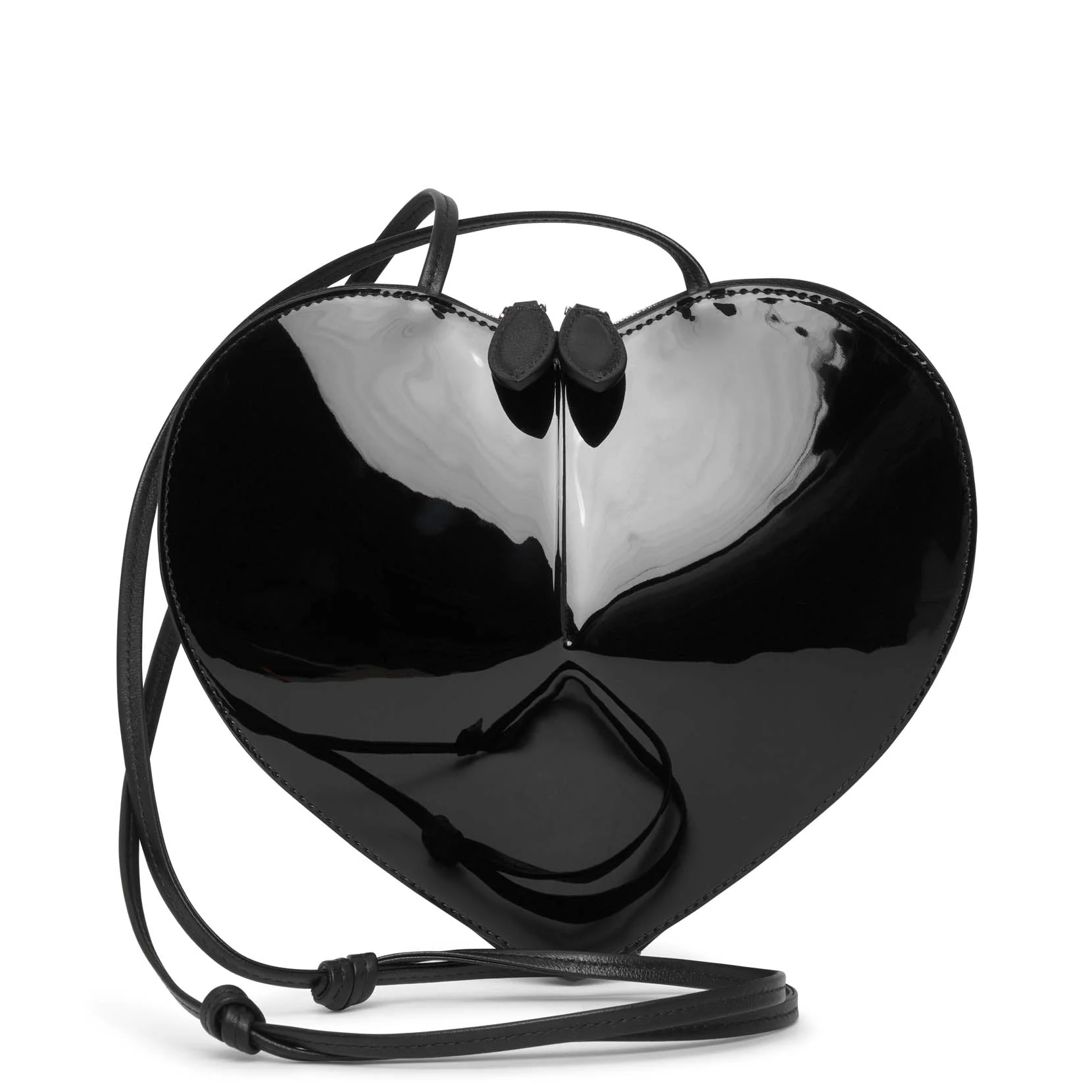 Le Coeur black patent crossbody bag - Image 4