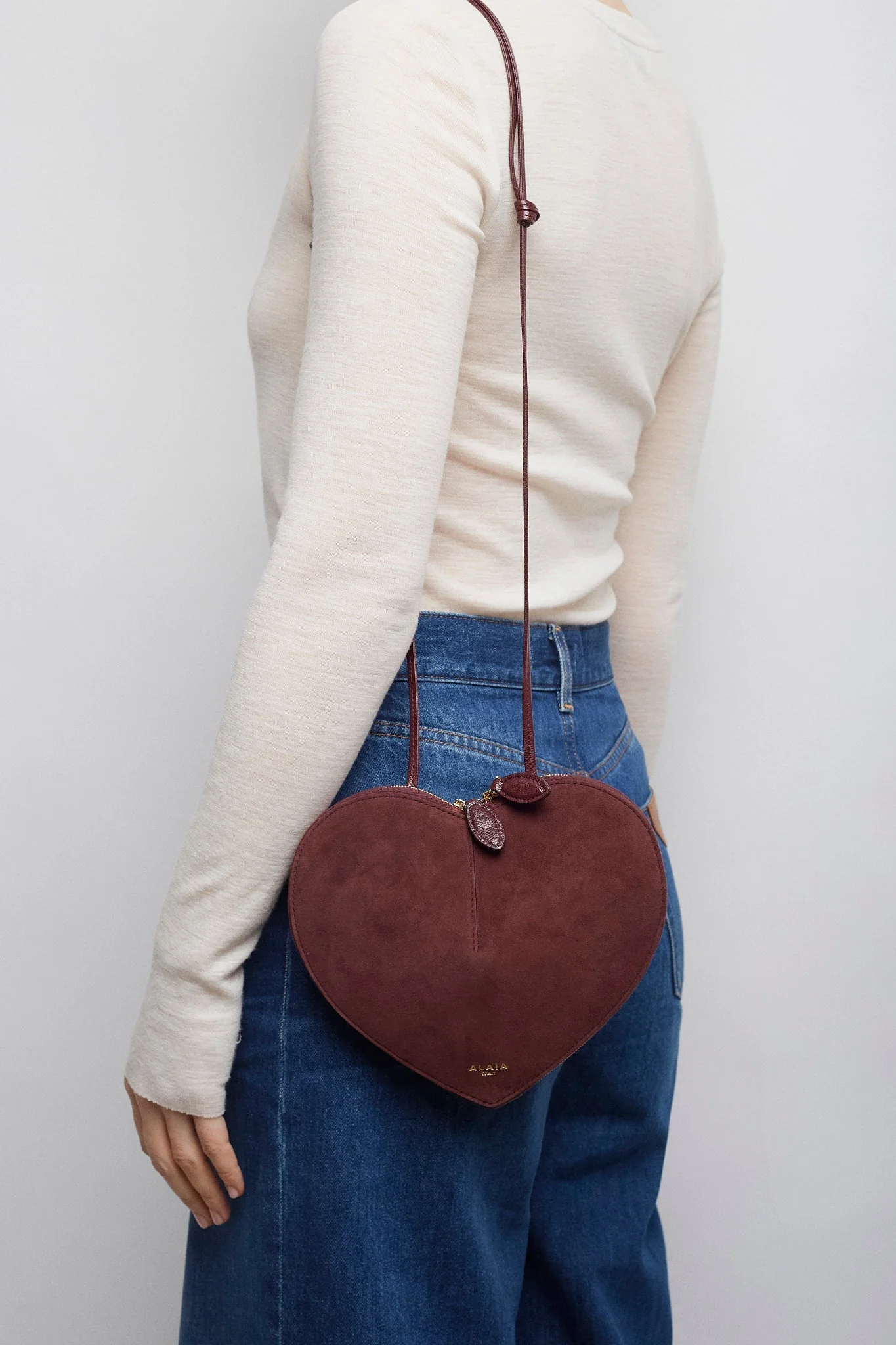 Le Coeur dark red crossbody bag - Image 2