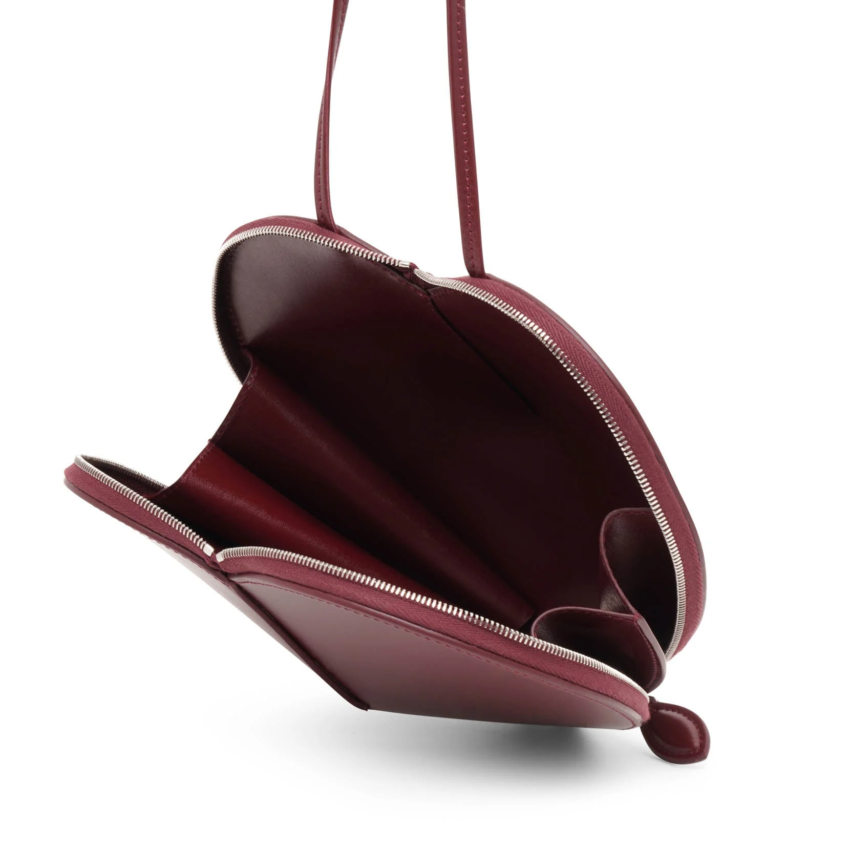 Le Coeur dark red leather crossbody bag - Image 5