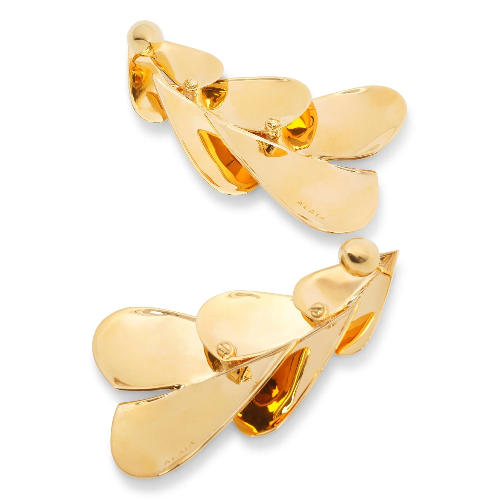 Le Coeur long gold earrings - Image 4