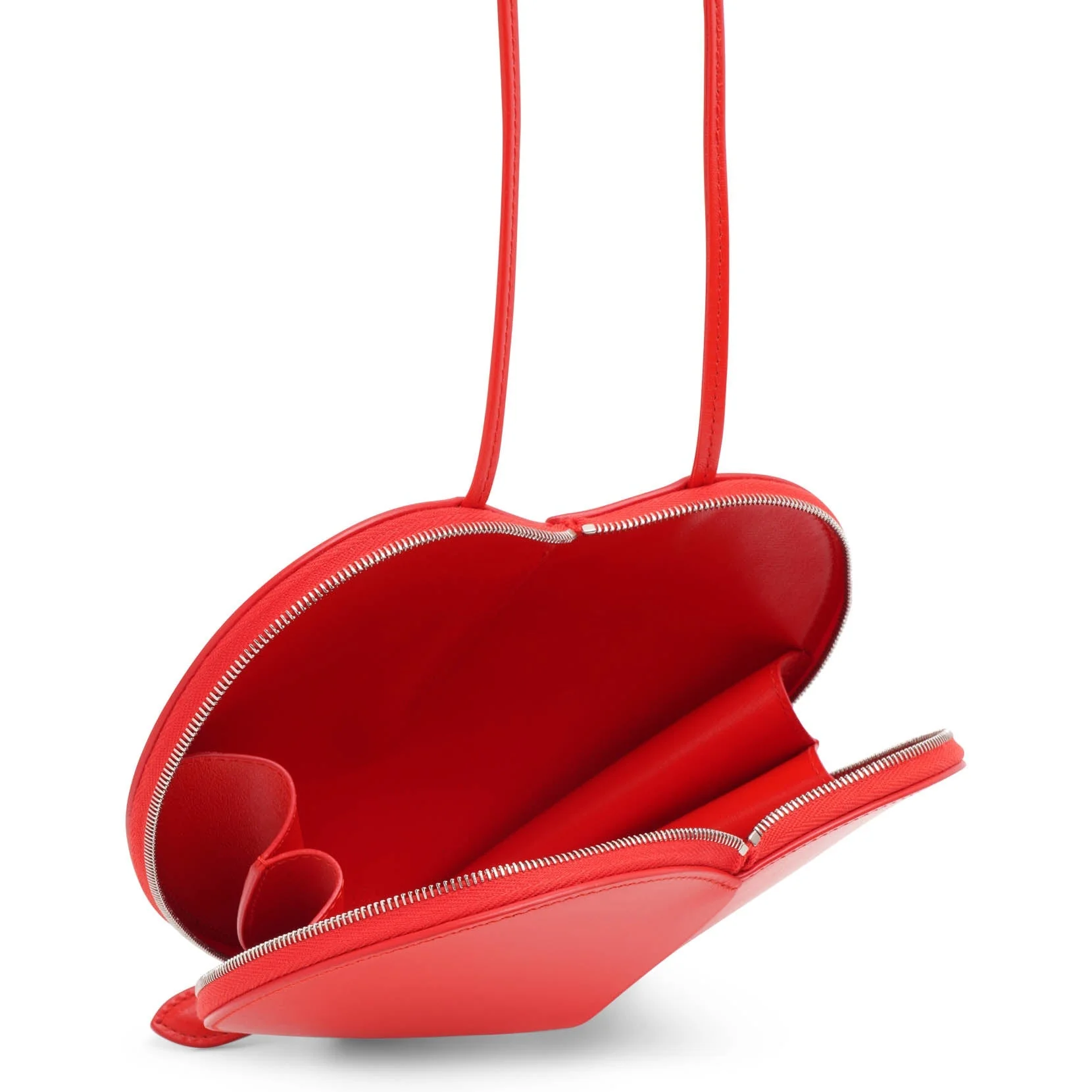Le Coeur orange leather crossbody bag - Image 3