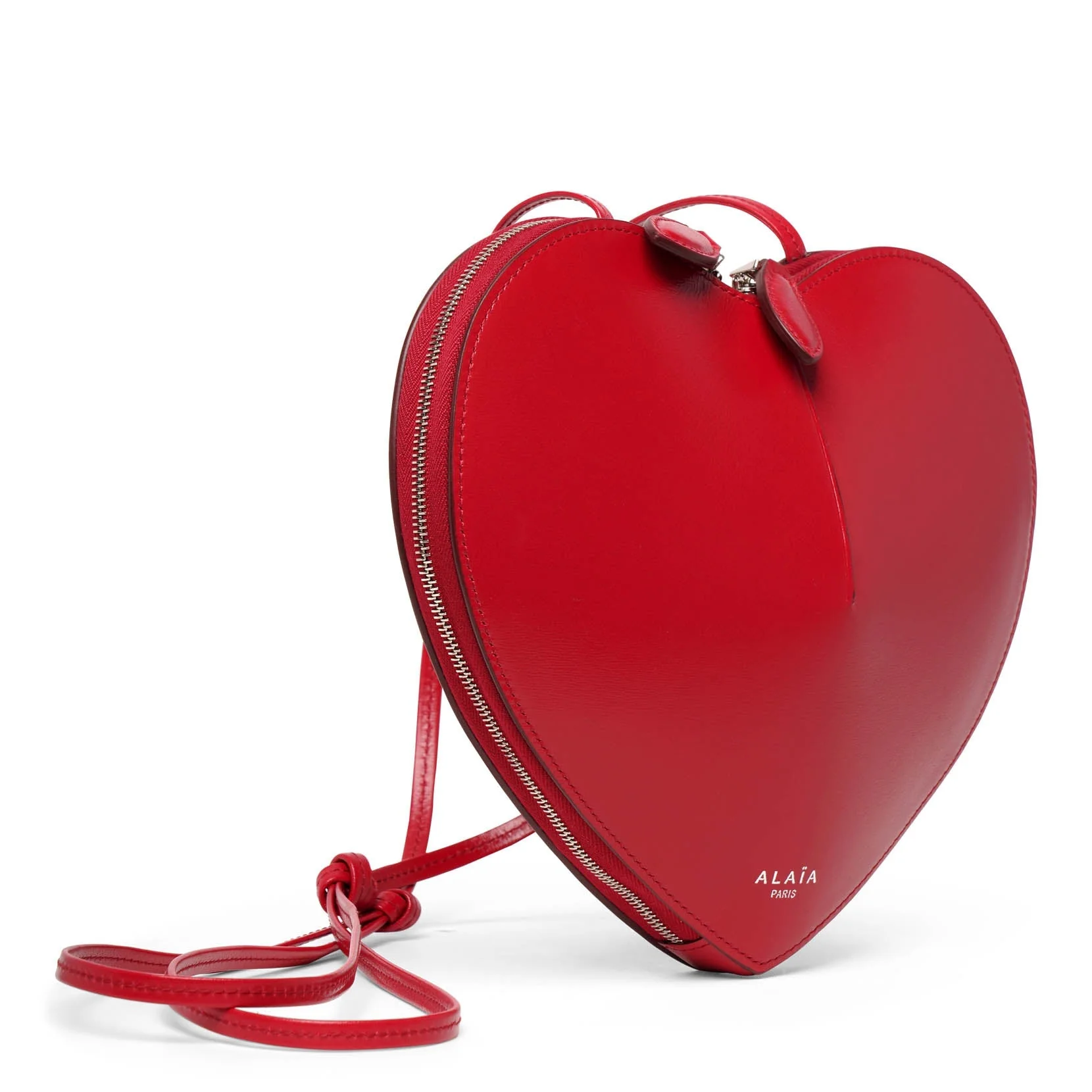 Le Coeur red leather crossbody bag - Image 3