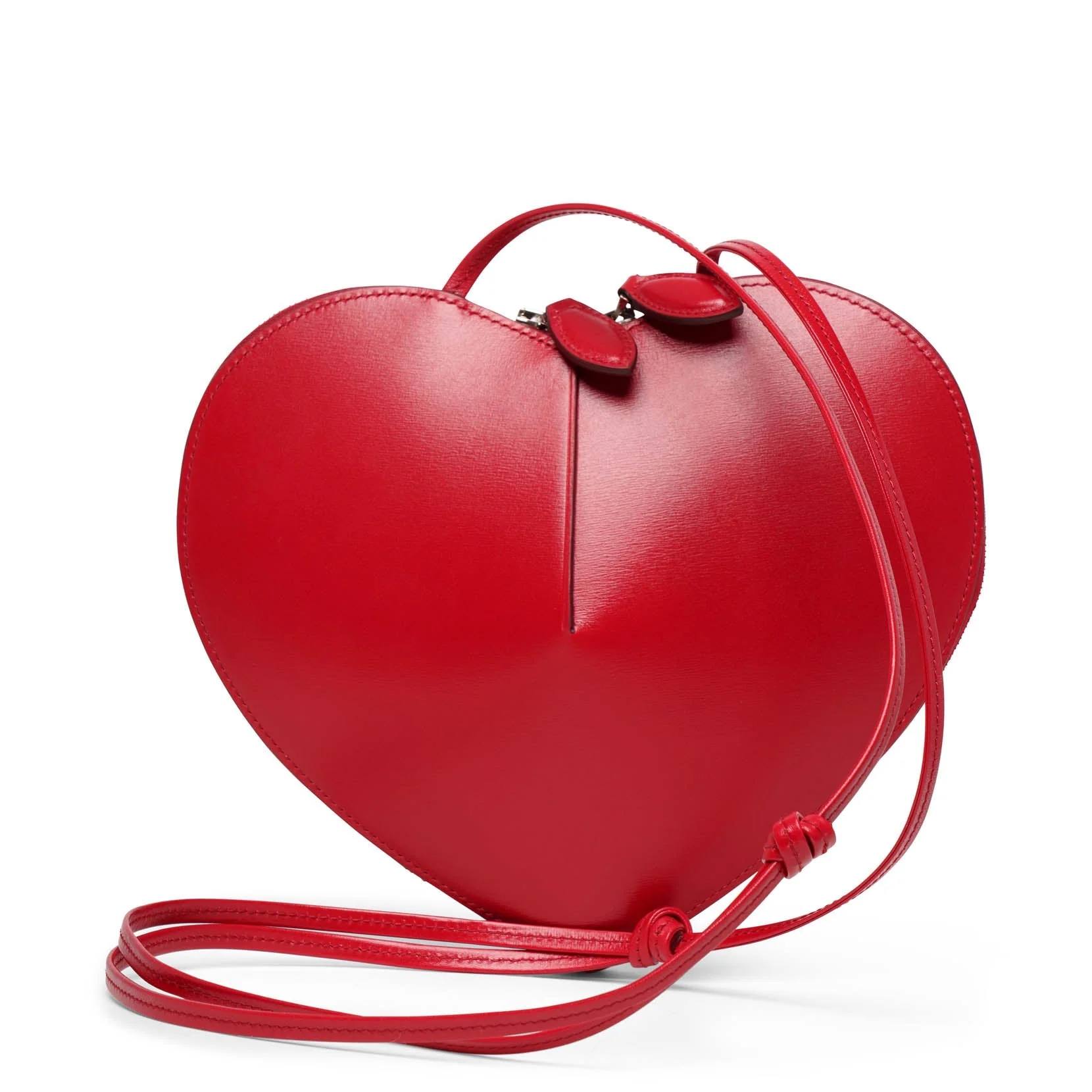 Le Coeur red leather crossbody bag - Image 5