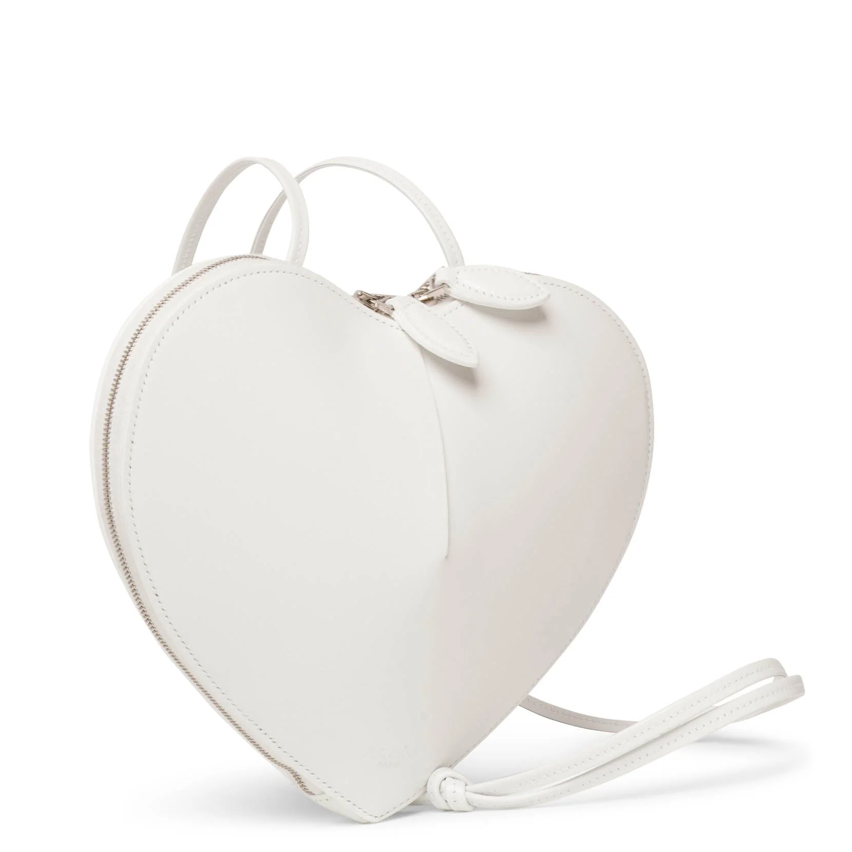 Le Coeur white leather crossbody bag - Image 3