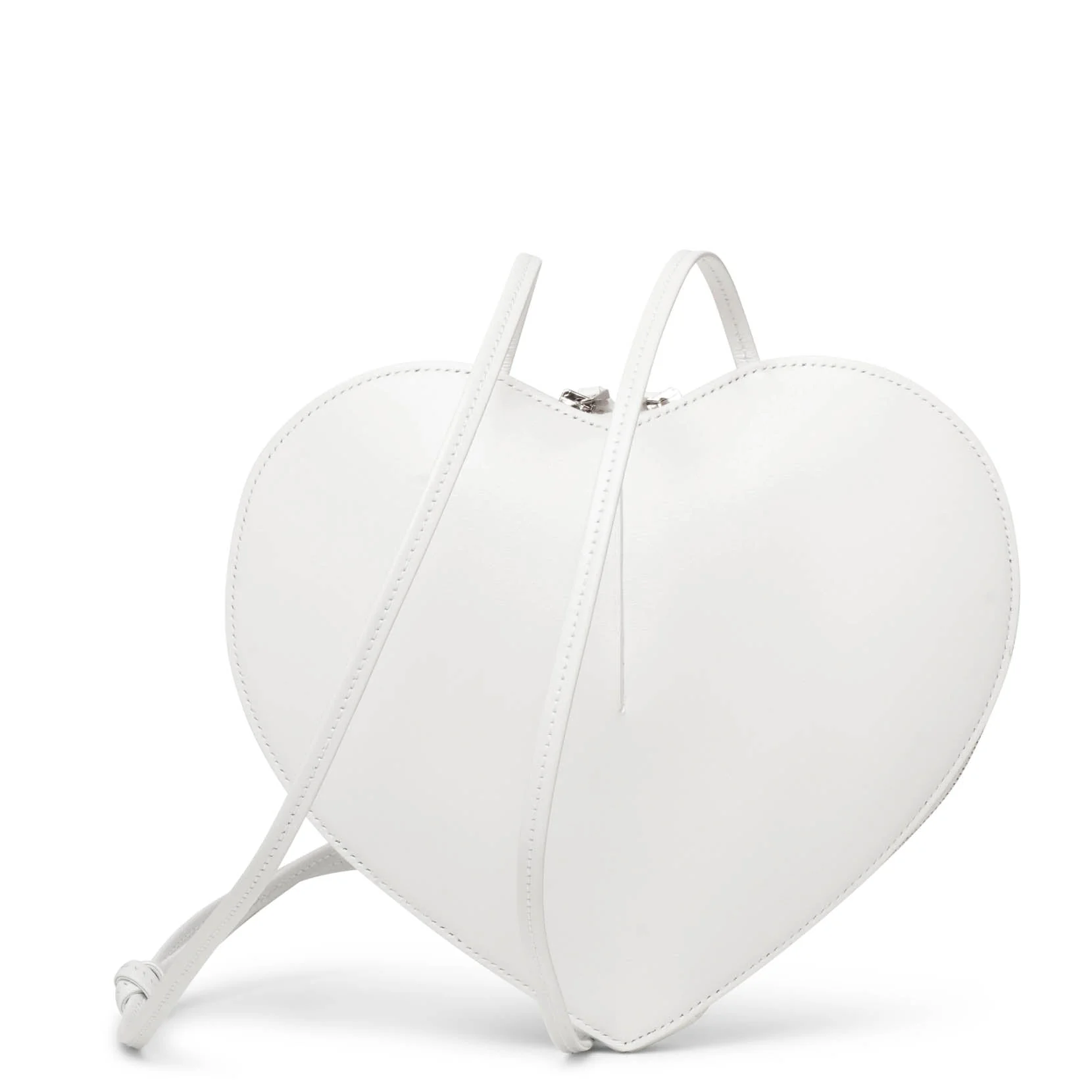 Le Coeur white leather crossbody bag - Image 4