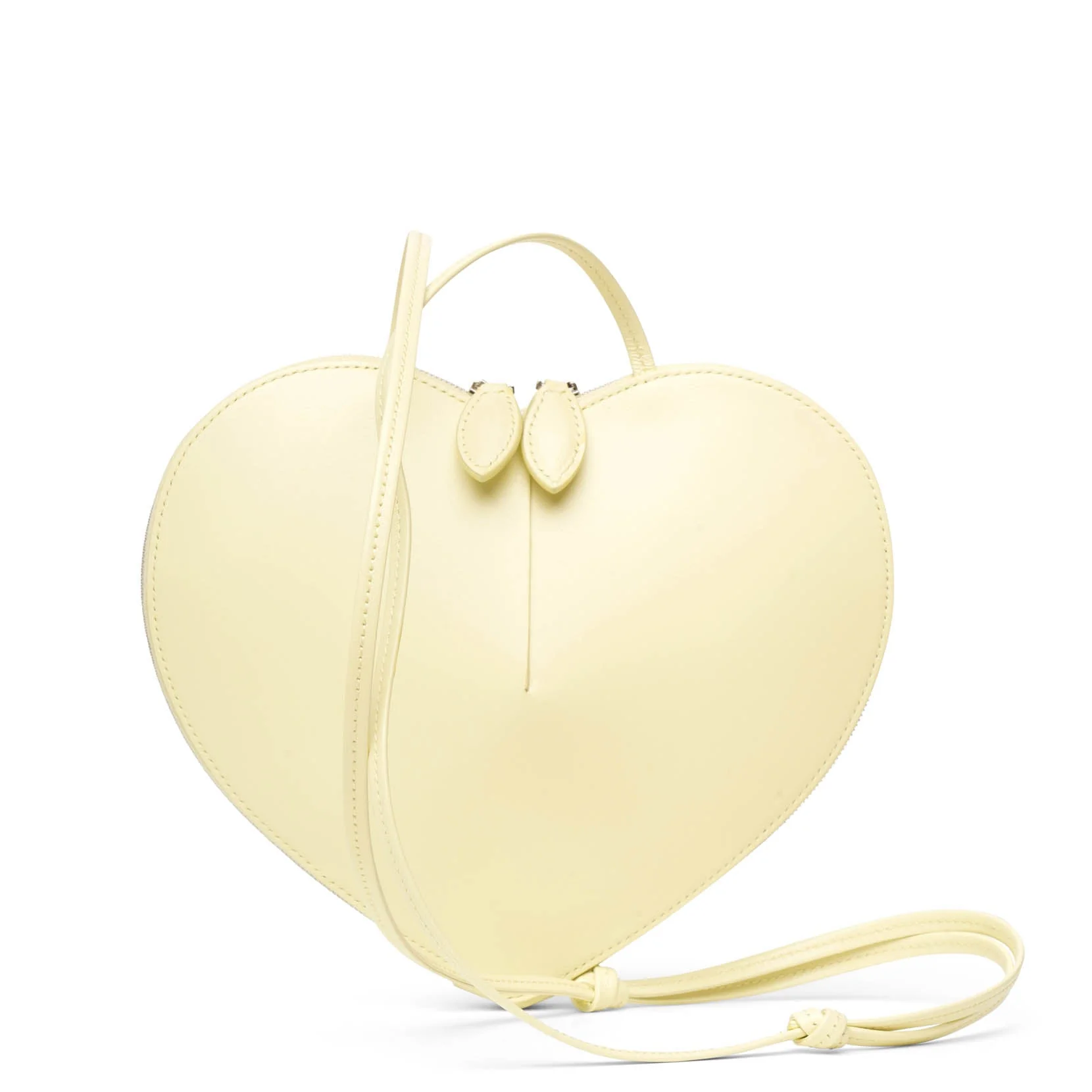 Le Coeur yellow leather crossbody bag - Image 4